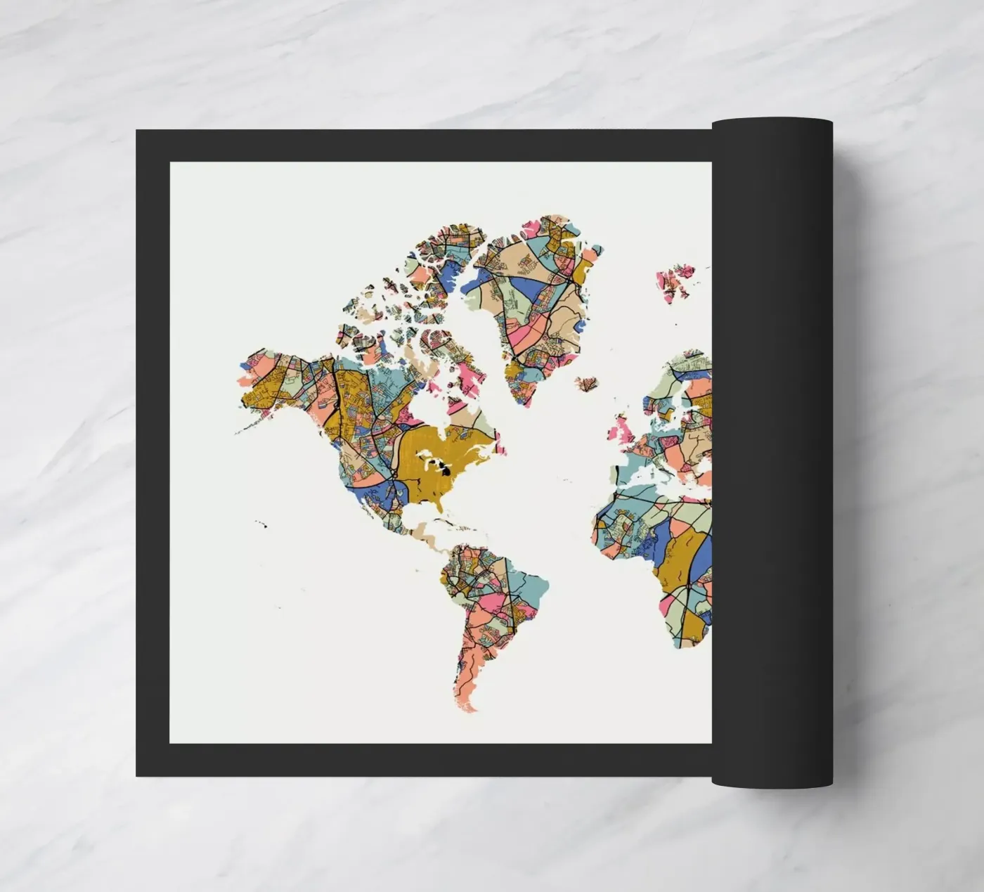 World Map deurmat van The Cartography Collection