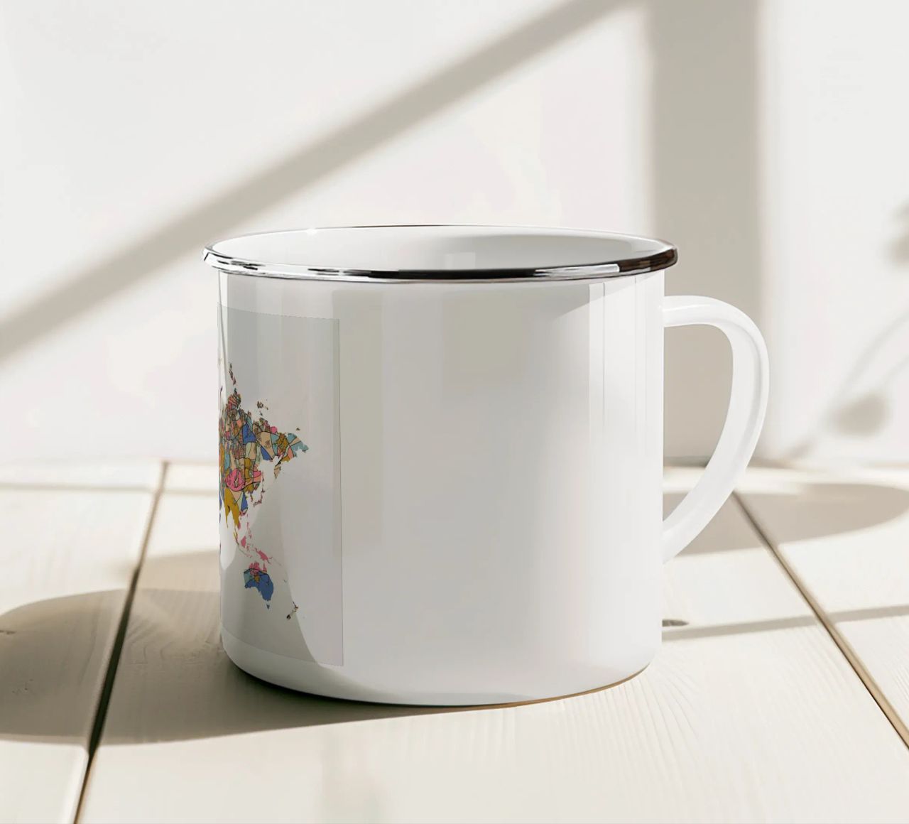 World Map tazza in smalto da The Cartography Collection