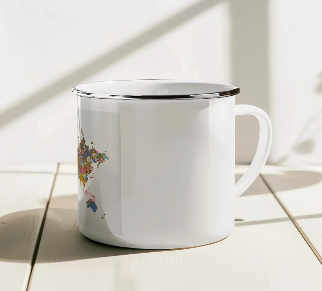 World Map enamel mug by The Cartography Collection