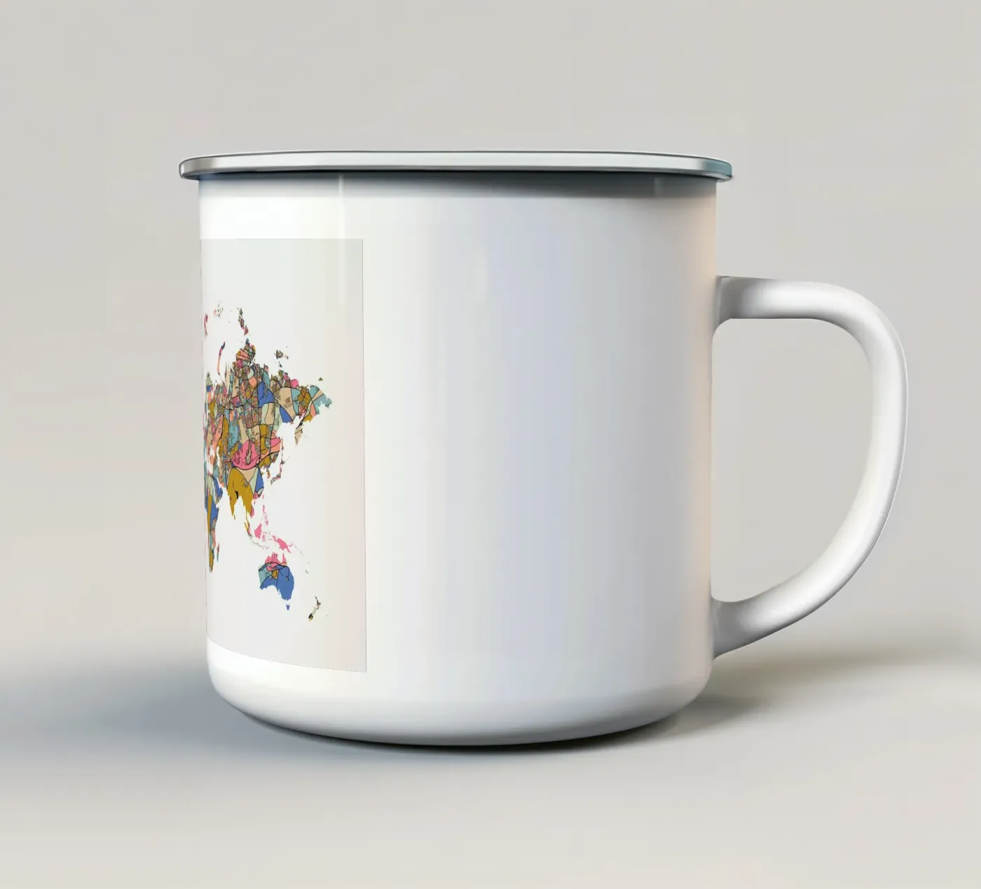 World Map enamel mug by The Cartography Collection
