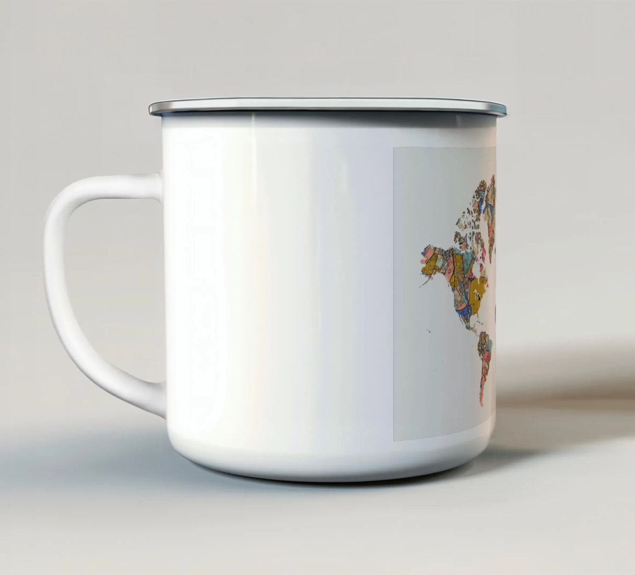 World Map tazza in smalto da The Cartography Collection
