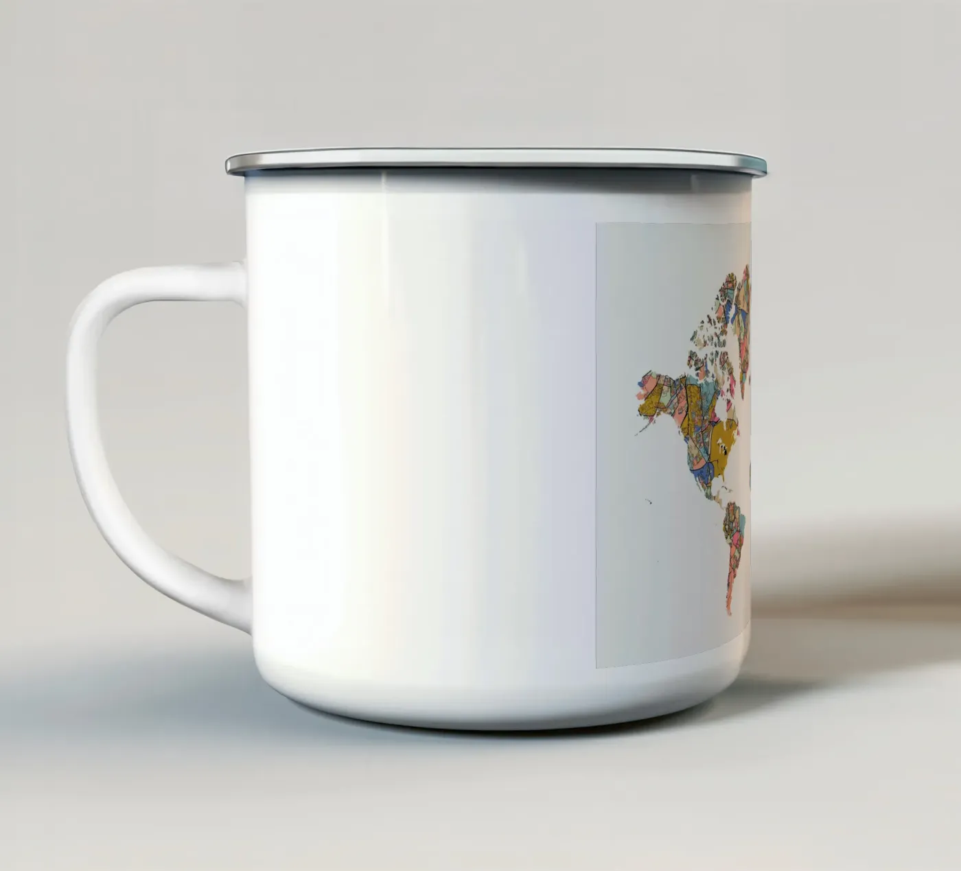 World Map enamel mug by The Cartography Collection