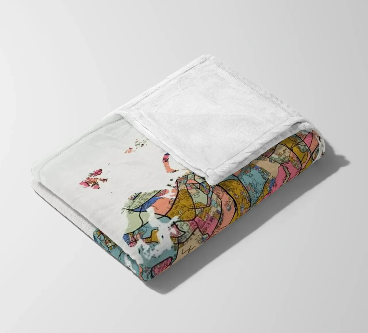 World Map fleecedeken van The Cartography Collection