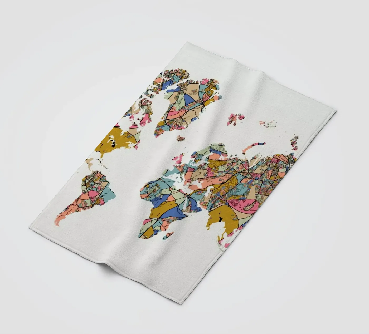 World Map Fleecedecke von The Cartography Collection