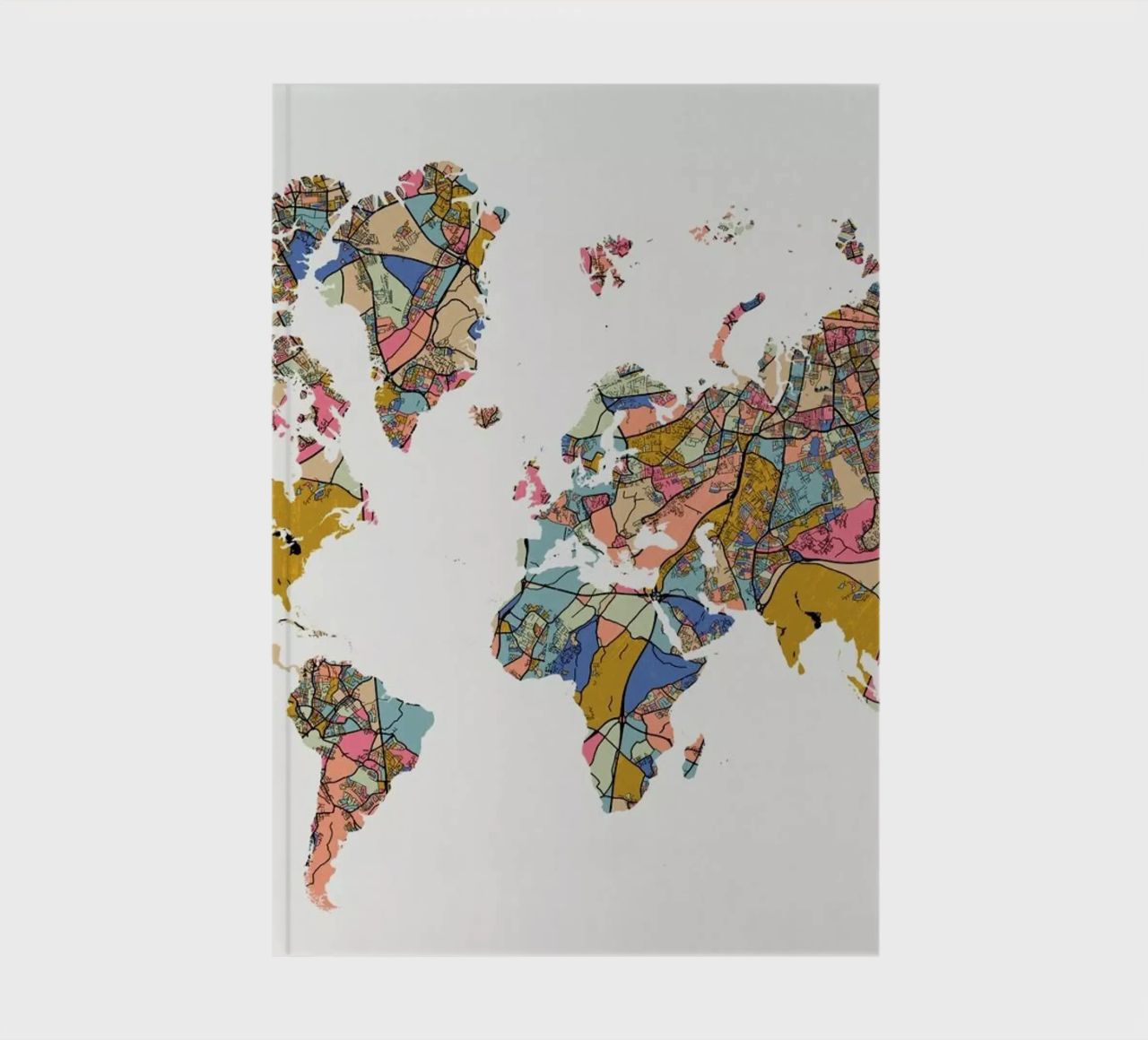 World Map notebook by The Cartography Collection