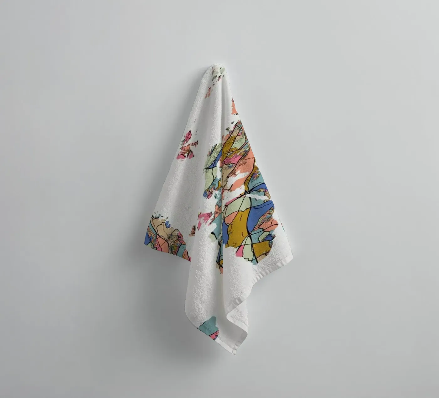 World Map badhanddoek van The Cartography Collection