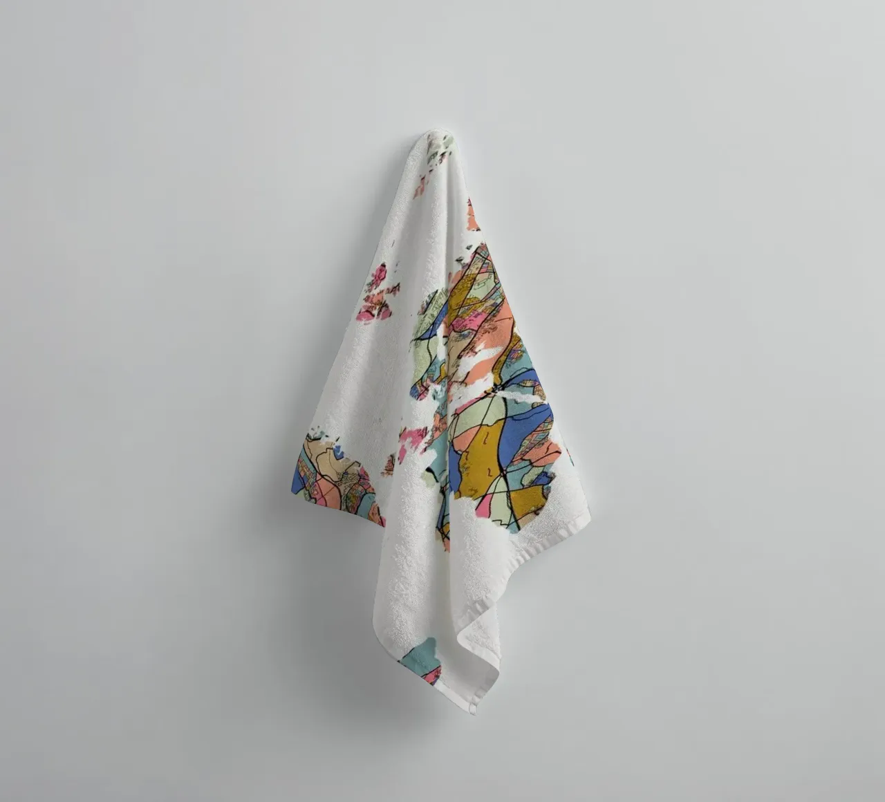 World Map badhanddoek van The Cartography Collection