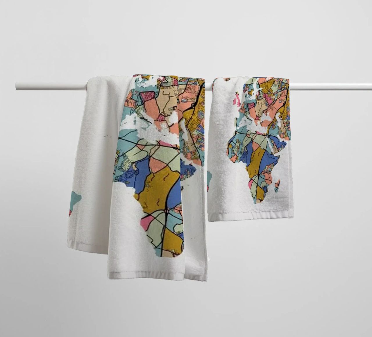 World Map towel by The Cartography Collection