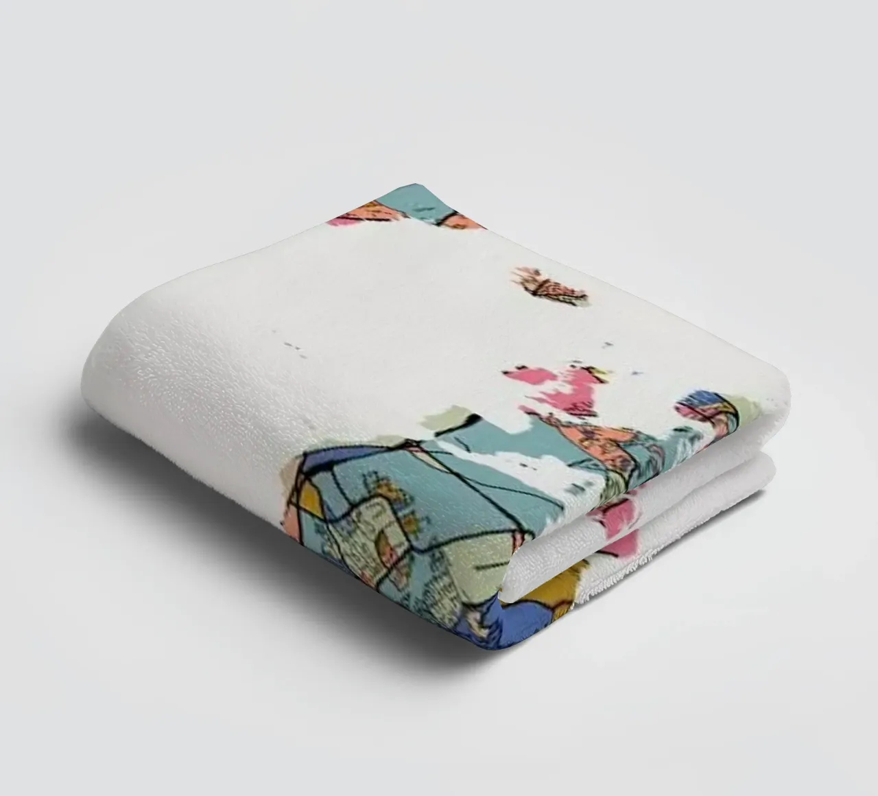 World Map badhanddoek van The Cartography Collection