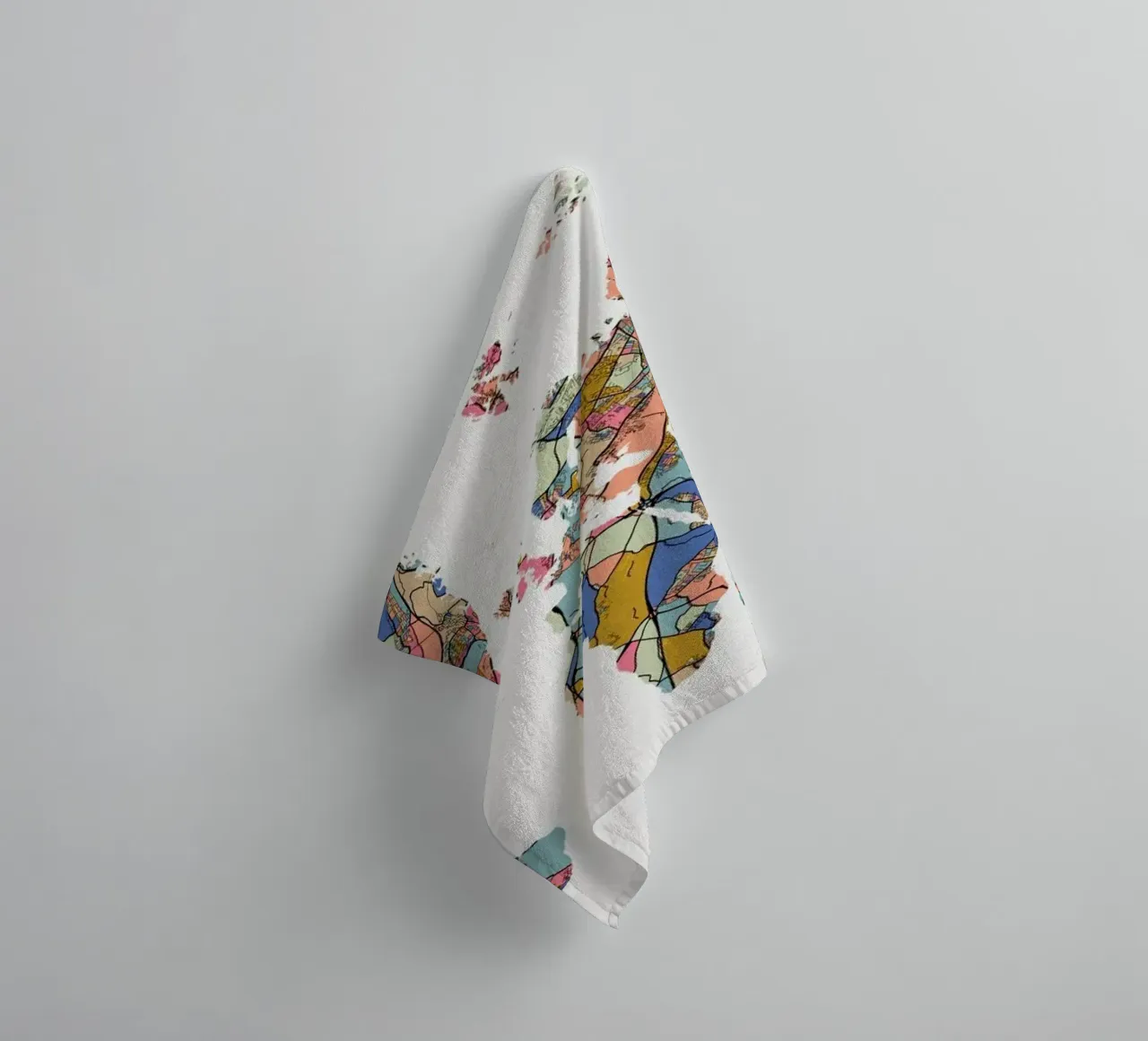 World Map badhanddoek van The Cartography Collection