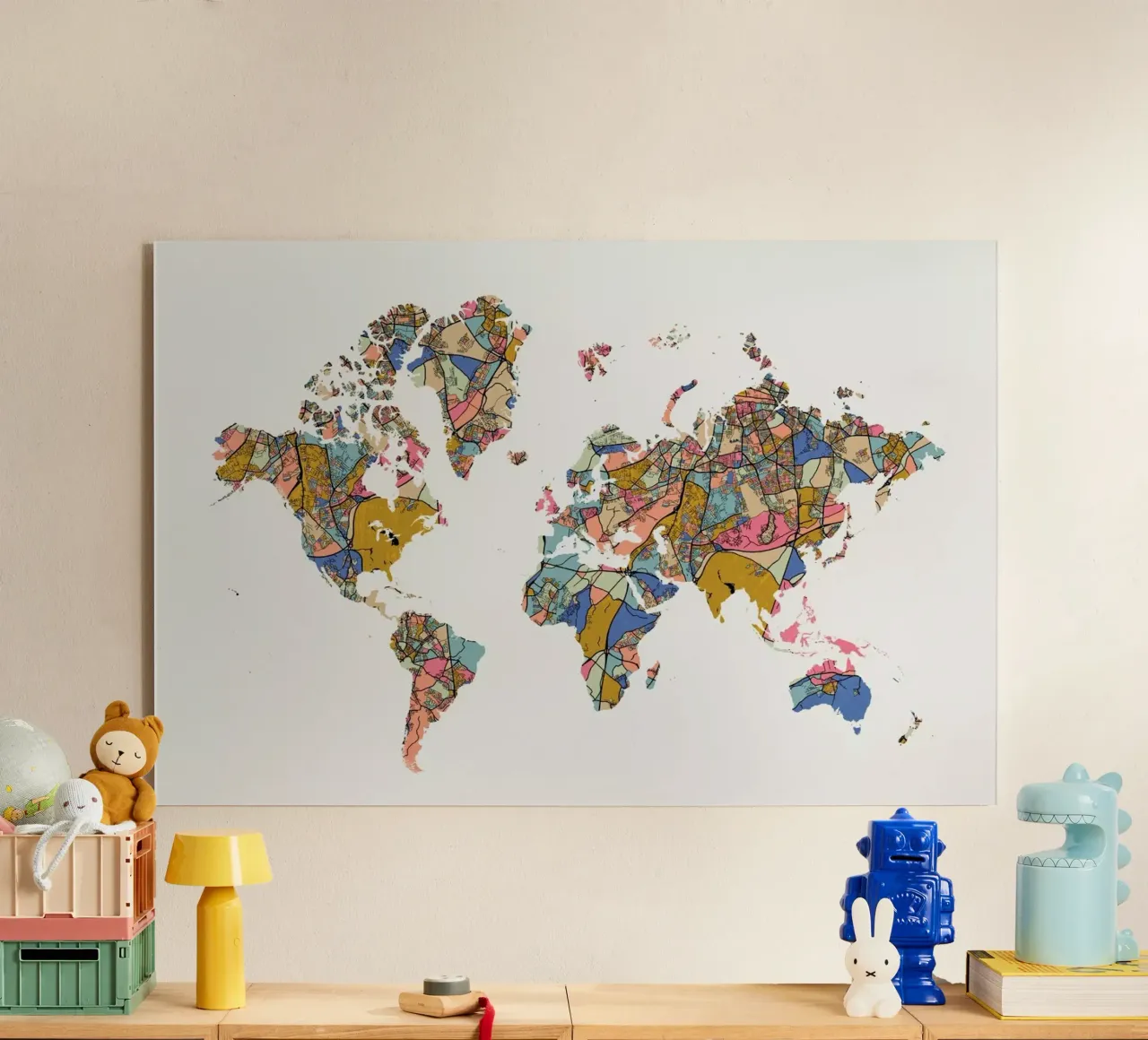 World Map plexiglass da The Cartography Collection