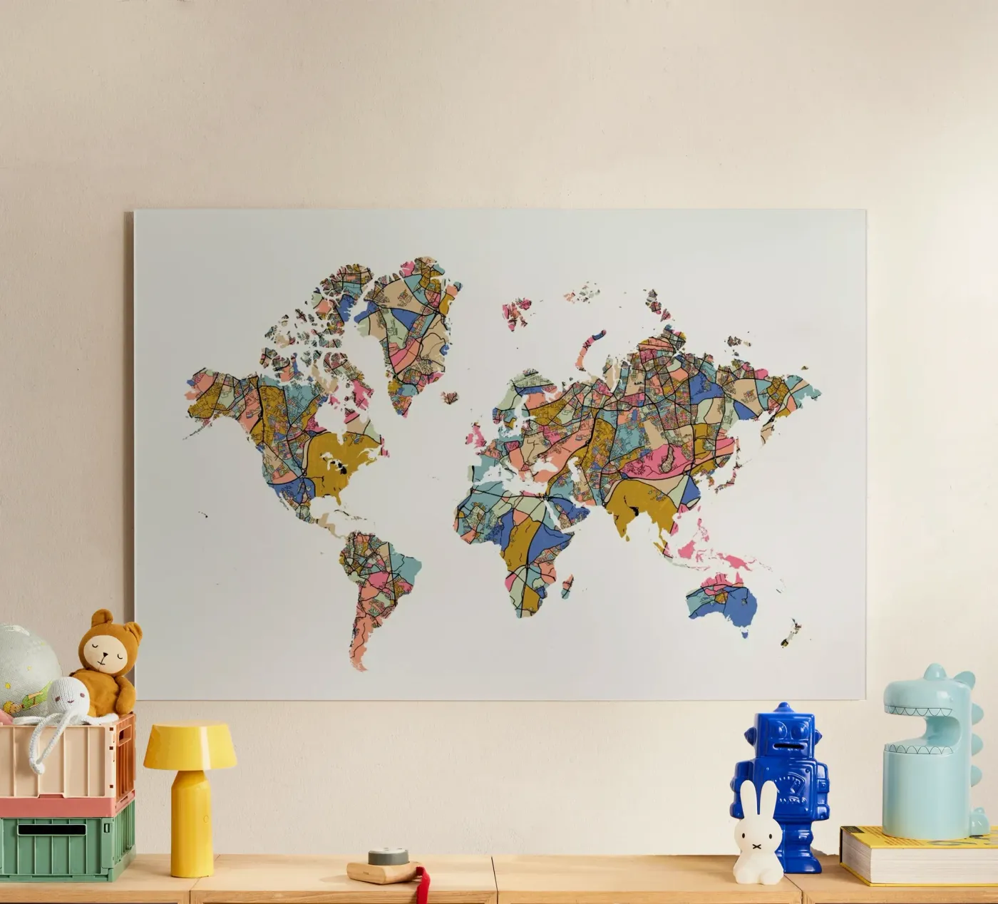 World Map plexiglas de The Cartography Collection