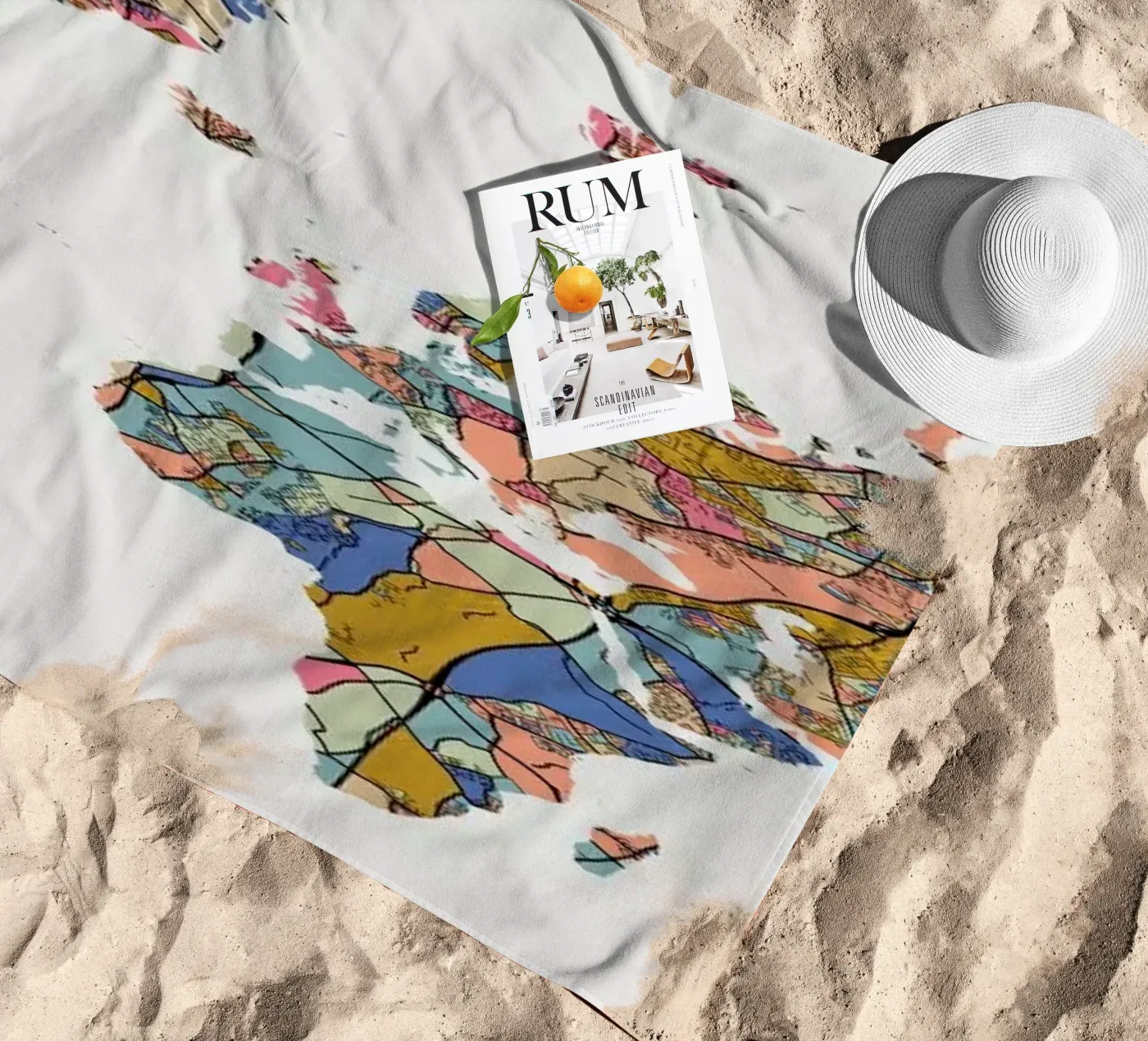 World Map telo mare da The Cartography Collection