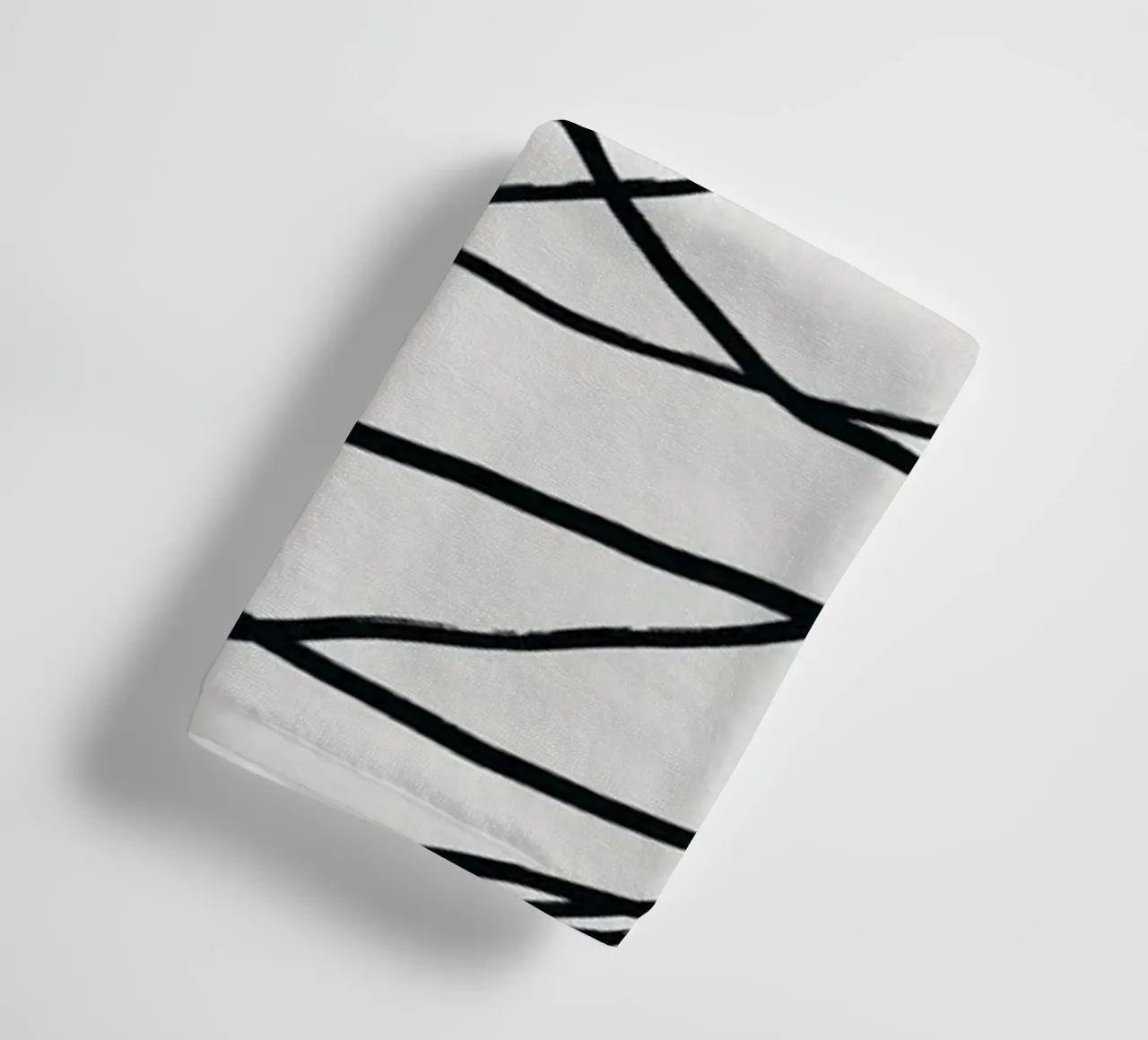 Line art tonalist landscape drawing towel by Little Dean