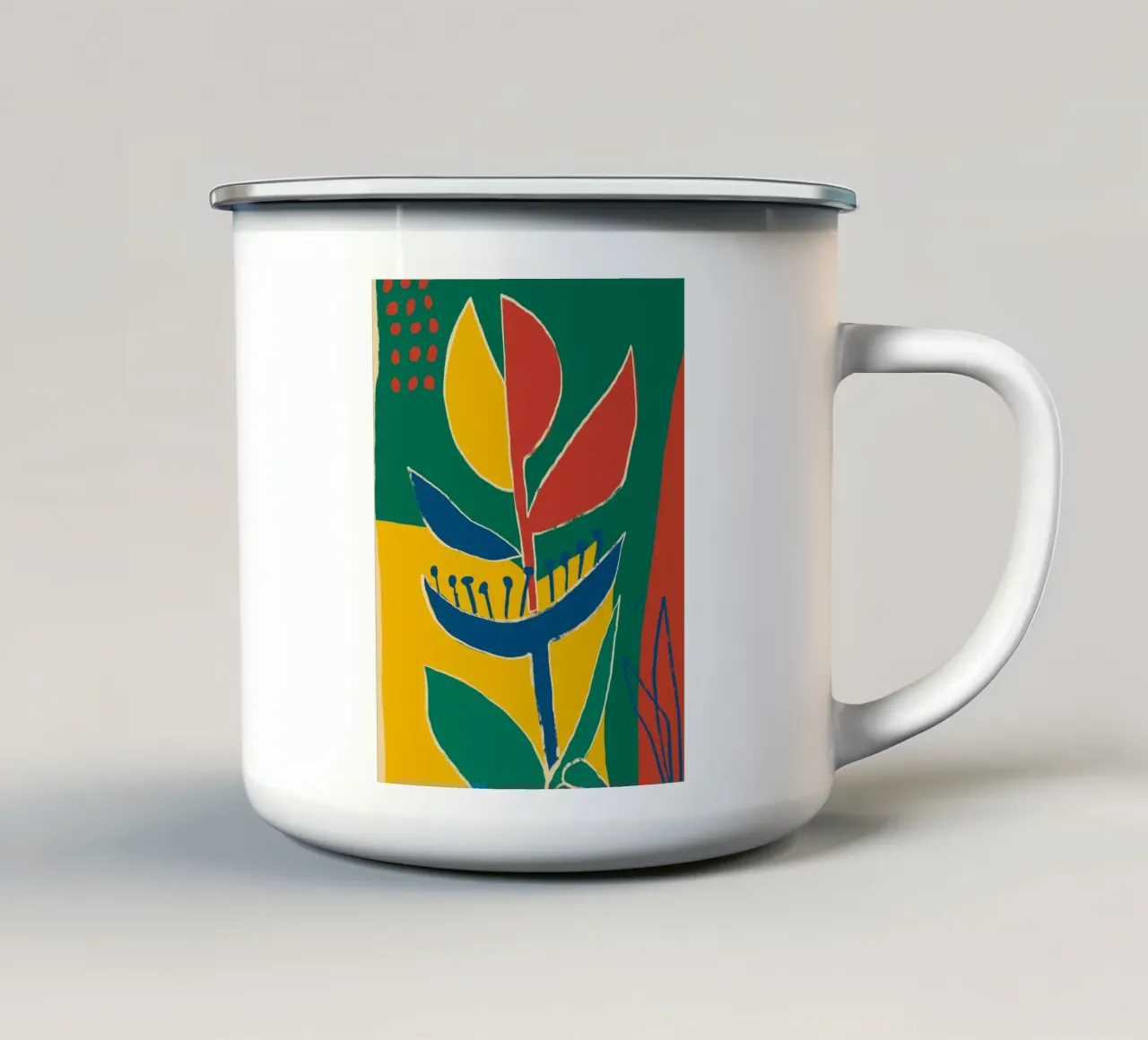 Botanica massimalista 02 tazza in smalto da Little Dean