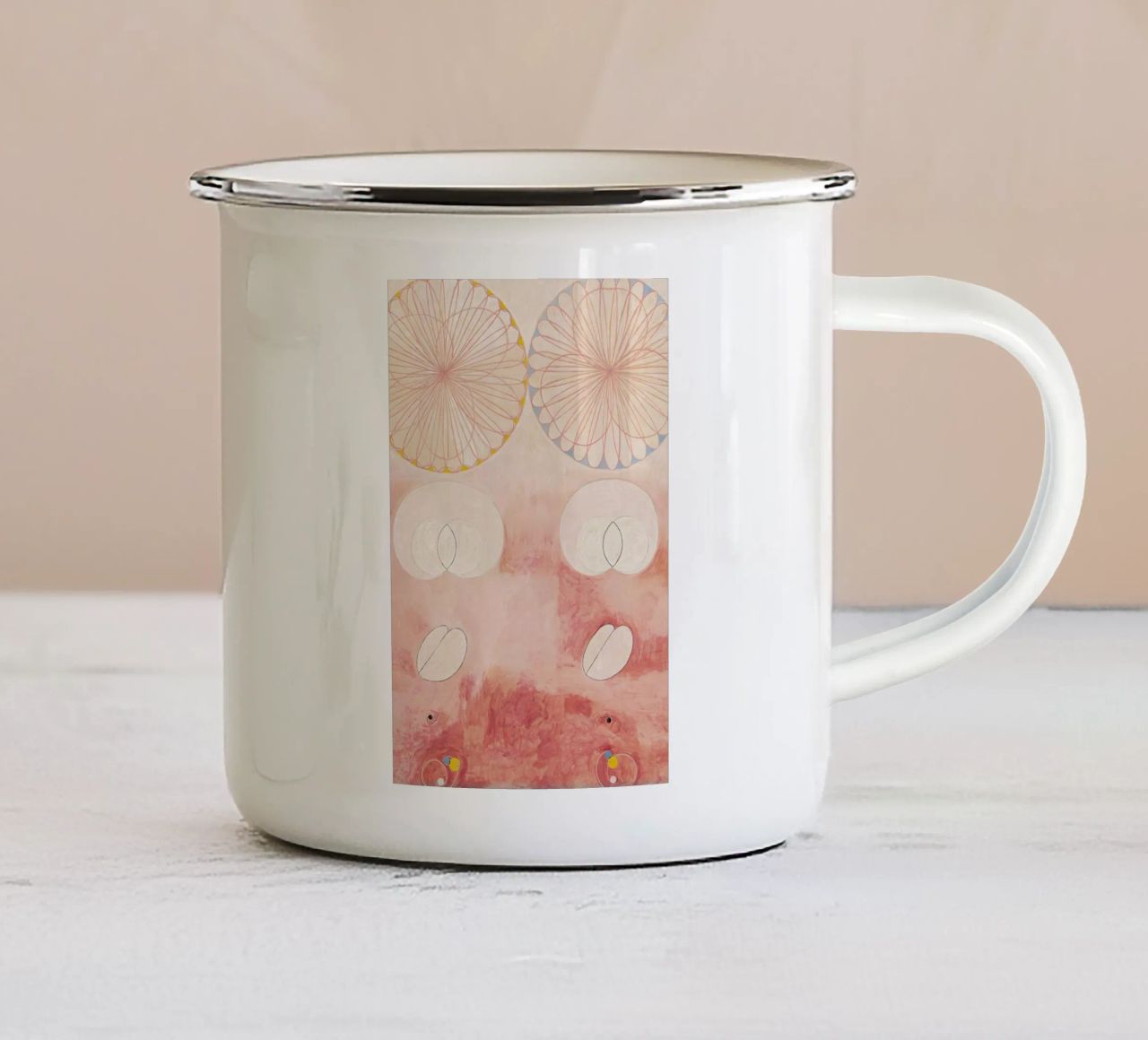 Hilma af Klint - The Ten Largest, No. 9 III tazza in smalto da Vintage by JUNIQE