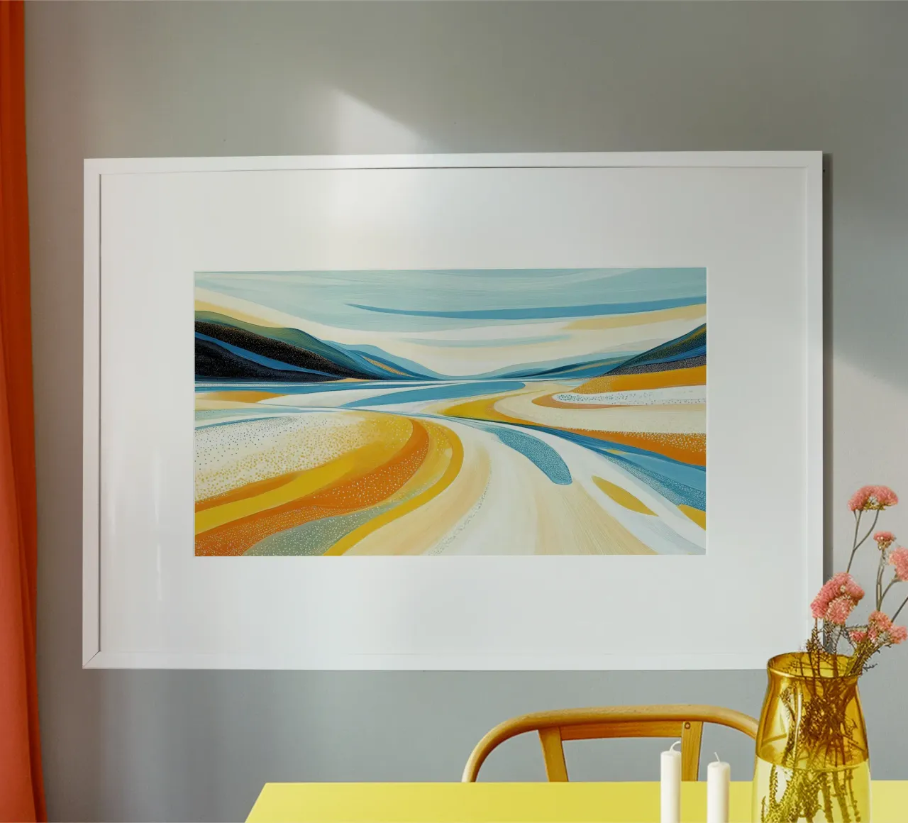 Filone astratto poster con telaio in alluminio da Imagine