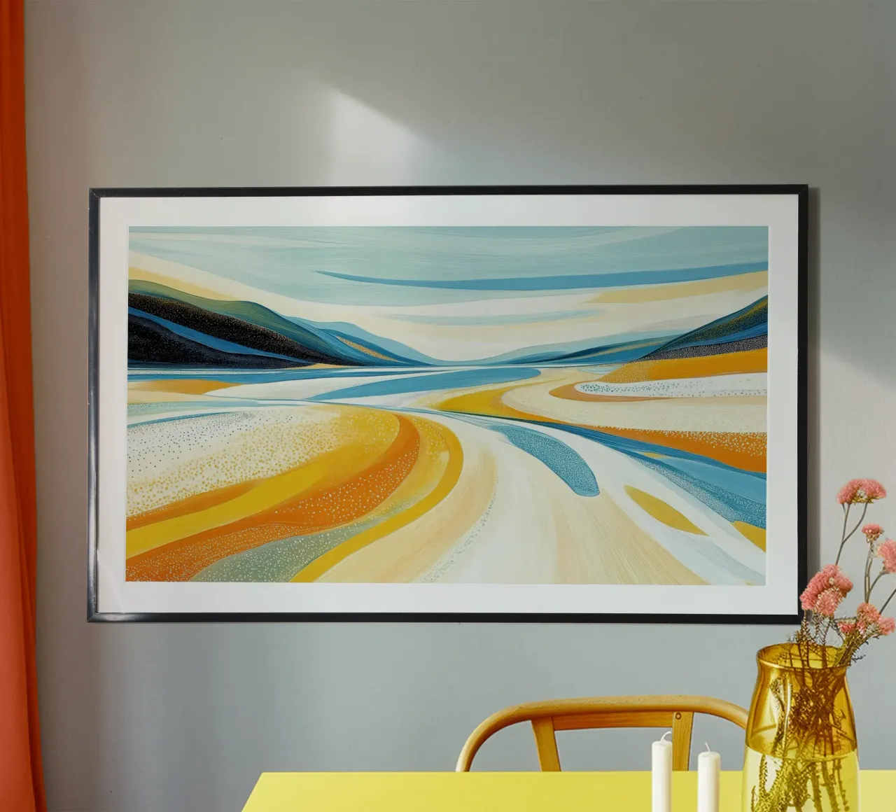 Filone astratto poster con telaio in alluminio da Imagine