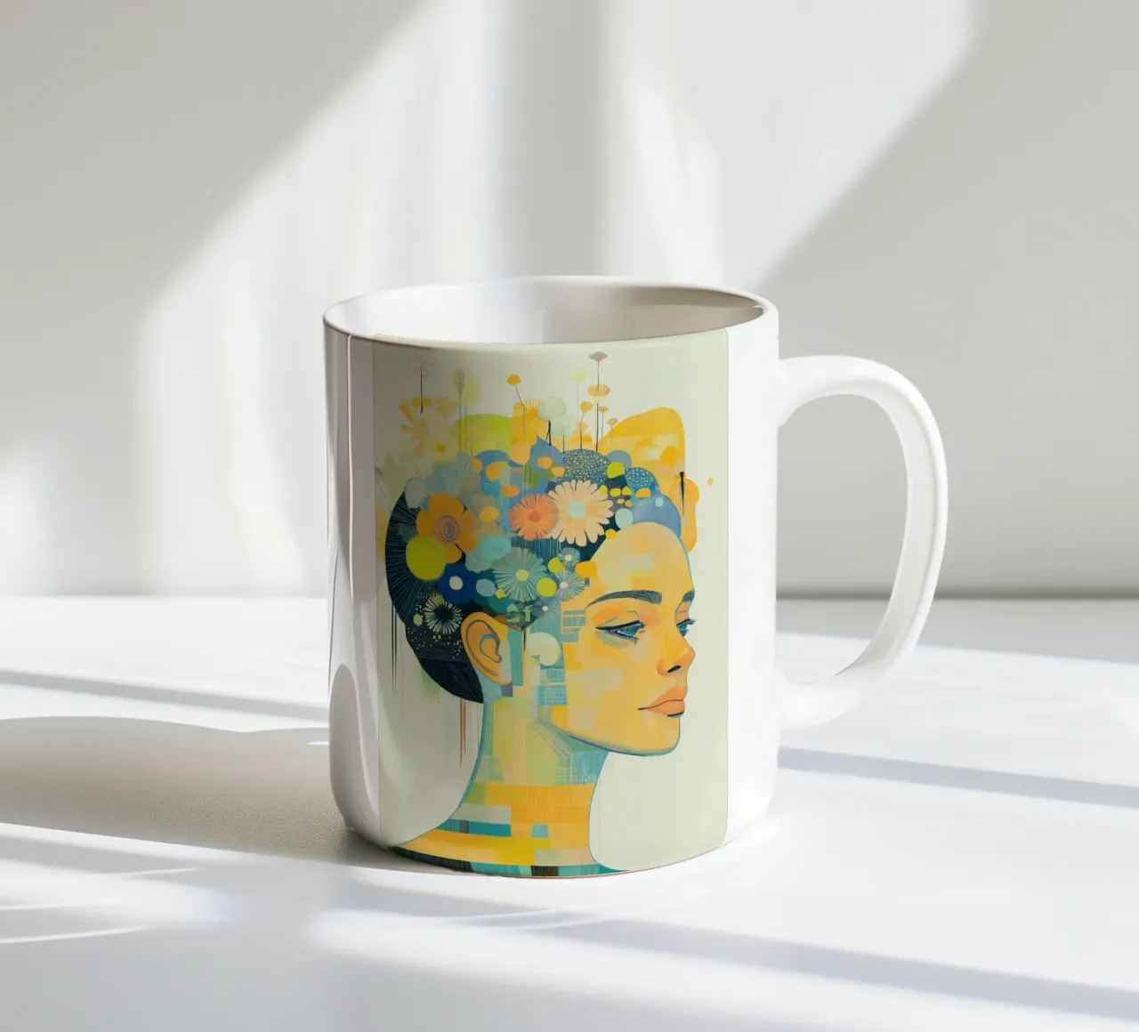 Ritratto di donna tazza in ceramica da Imagine