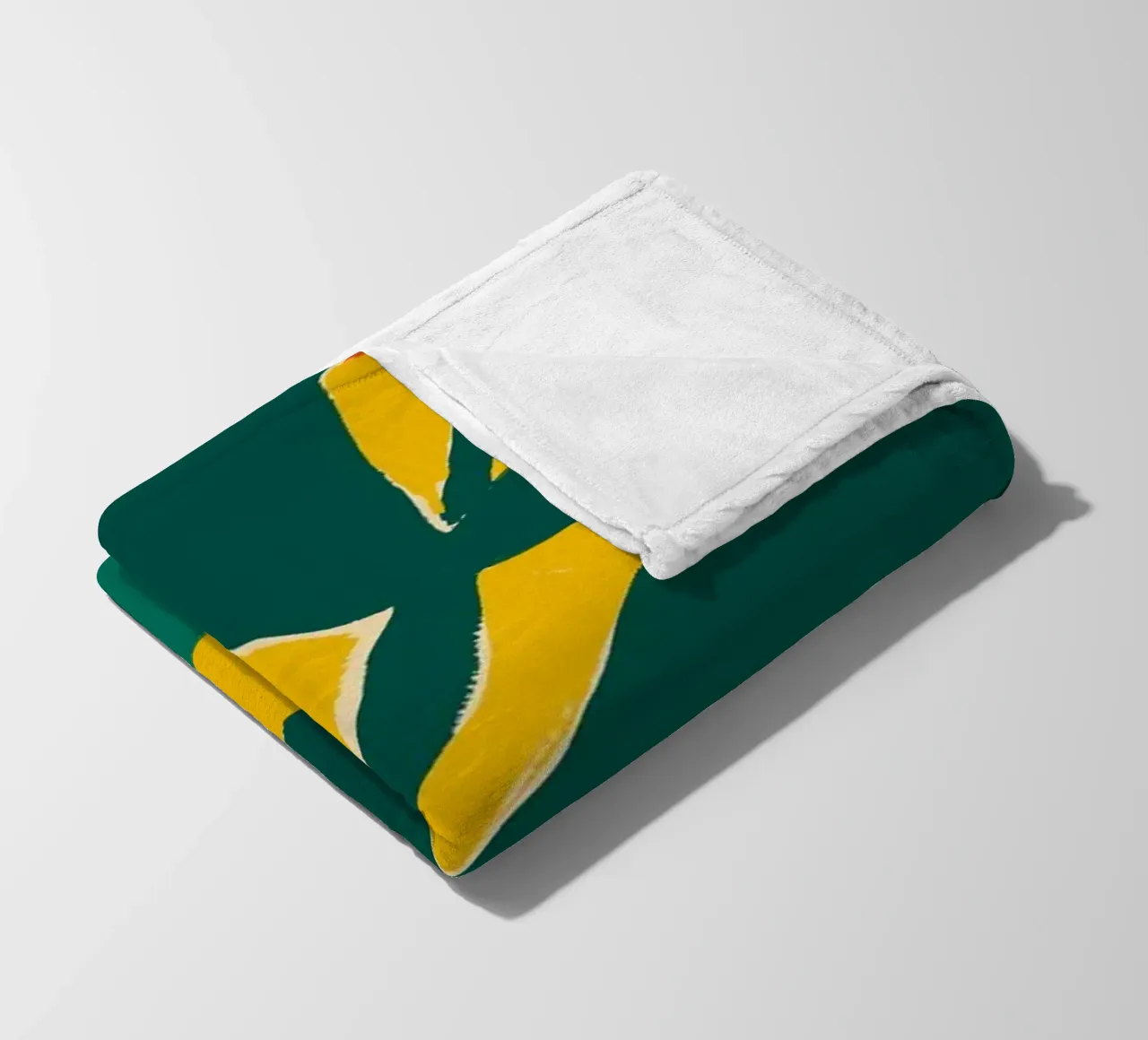 Maximalist botanical fleece blanket by Little Dean