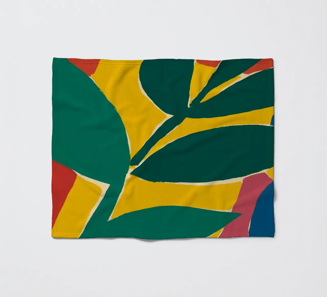 Maximalist botanical fleece blanket by Little Dean