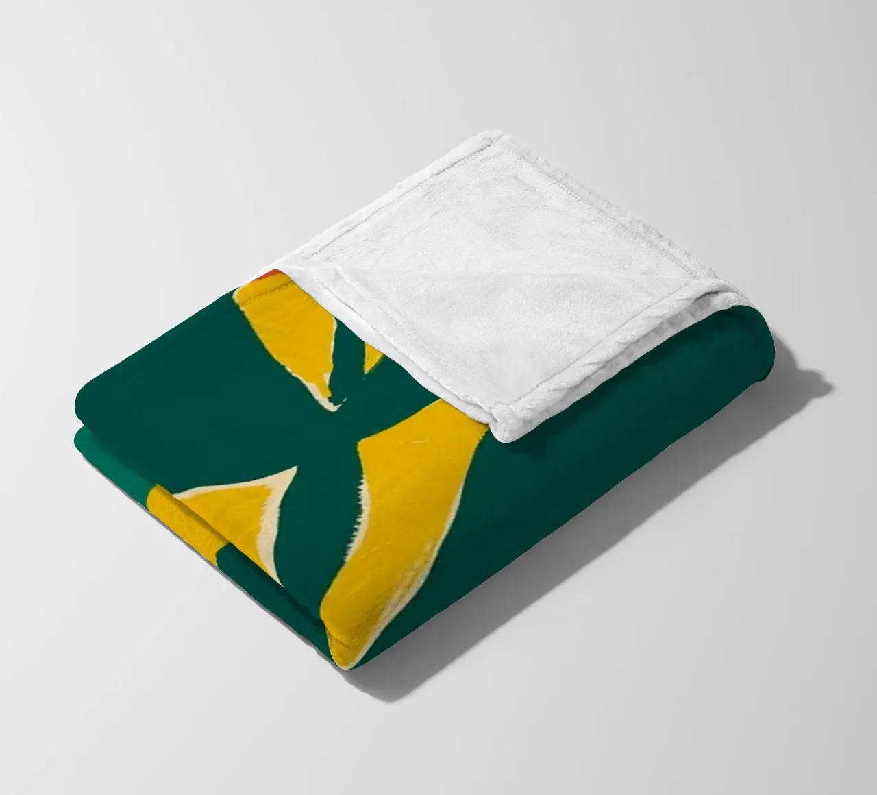 Maximalist botanical fleece blanket by Little Dean