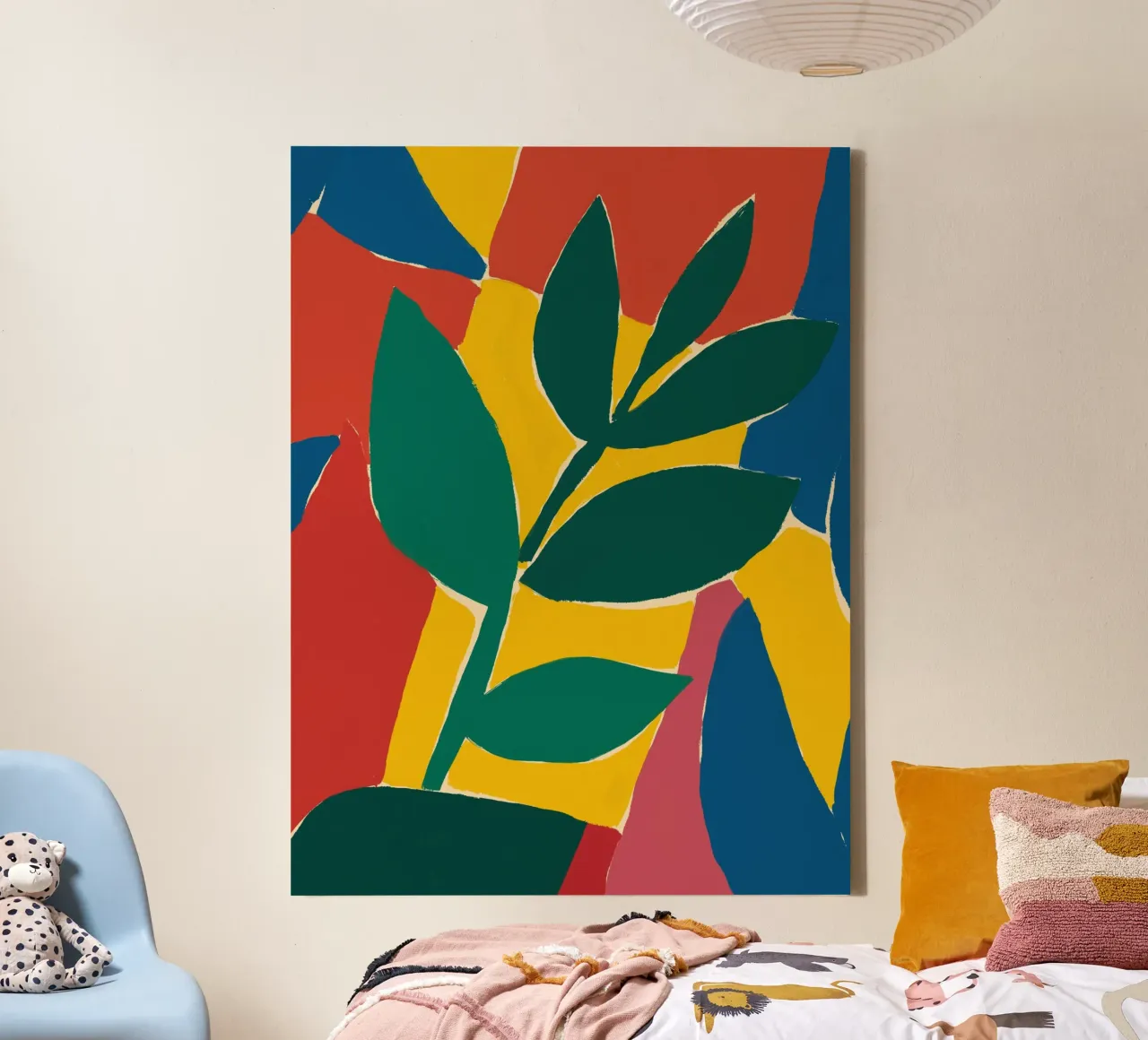 Botanica massimalista tela con Cornice a cassetta da Little Dean