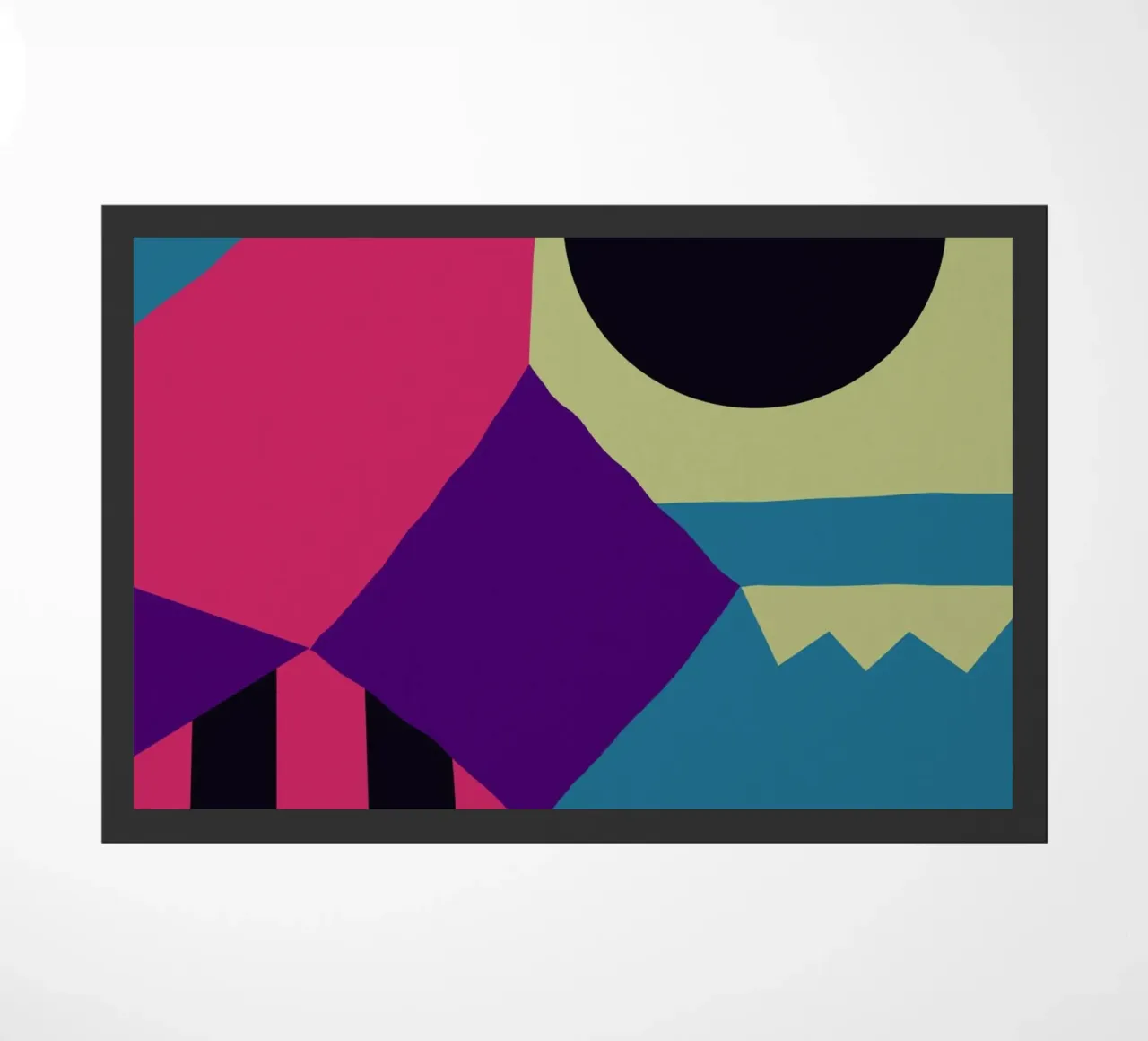 Maximalist purple mystery doormat by Little Dean