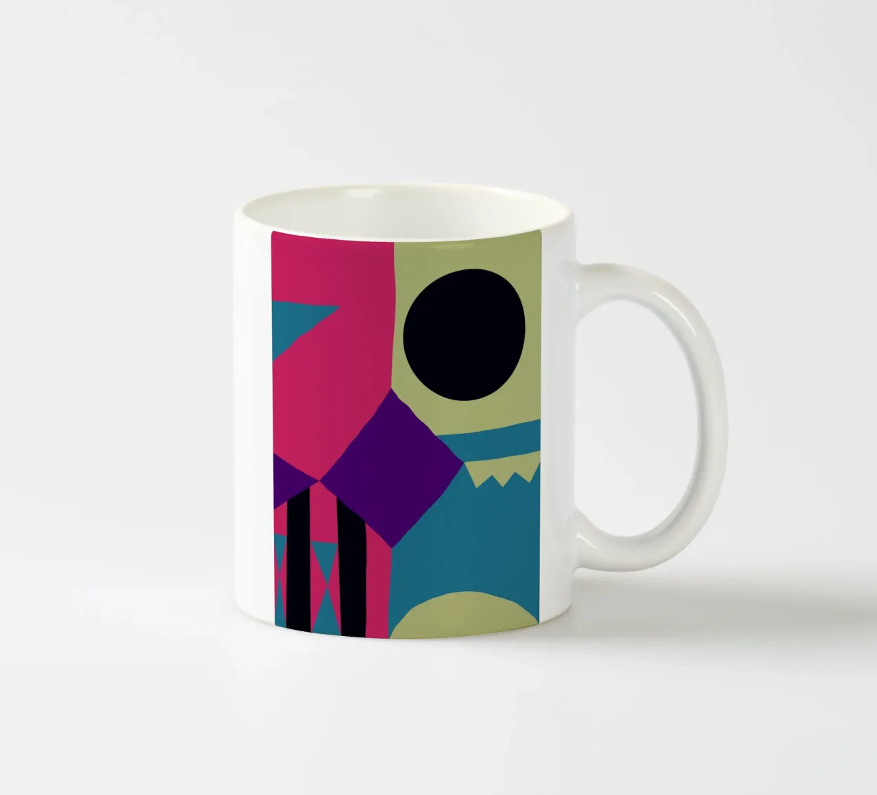 Maximalist purple mystery ceramic mug by Little Dean
