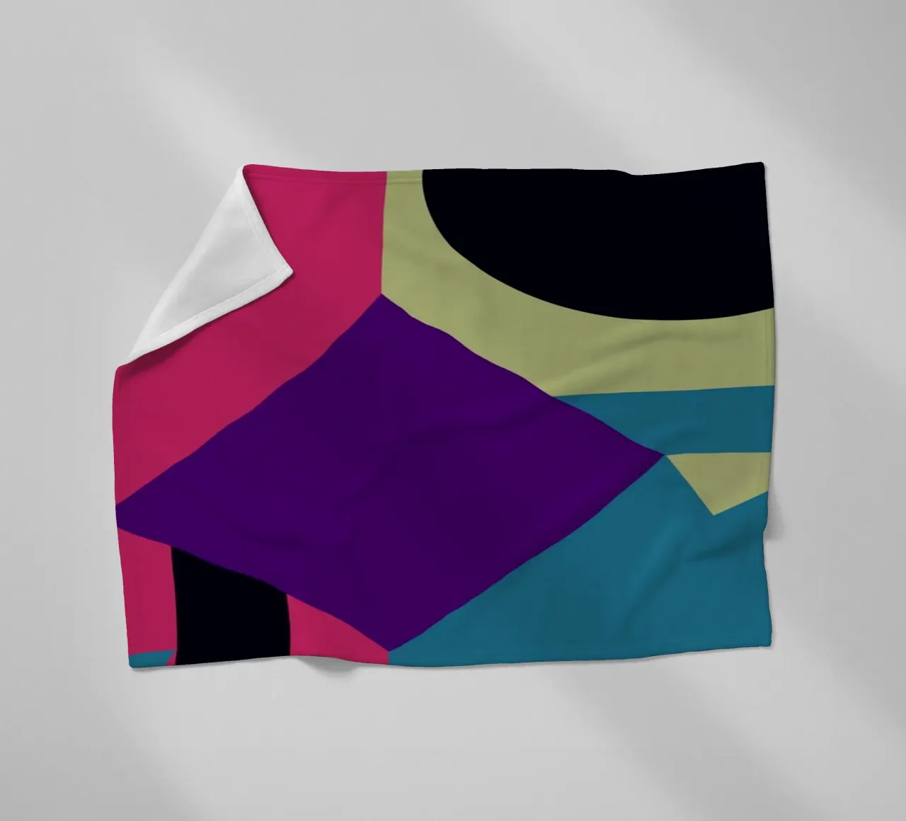 Maximalist purple mystery fleece blanket by Little Dean