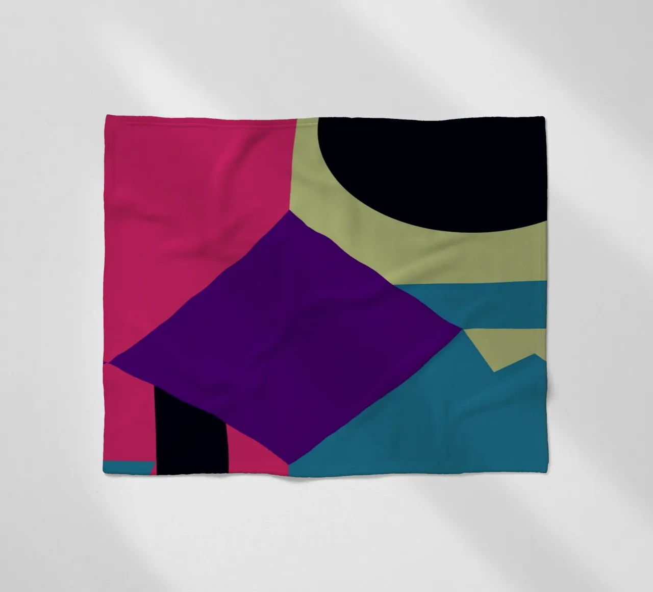 Maximalist purple mystery fleece blanket by Little Dean