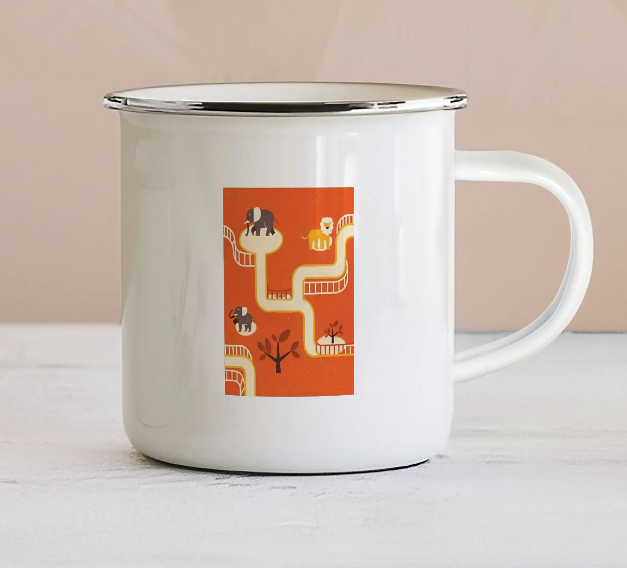 Zoo Retro Pop tazza in smalto da THE LATEST SHOP