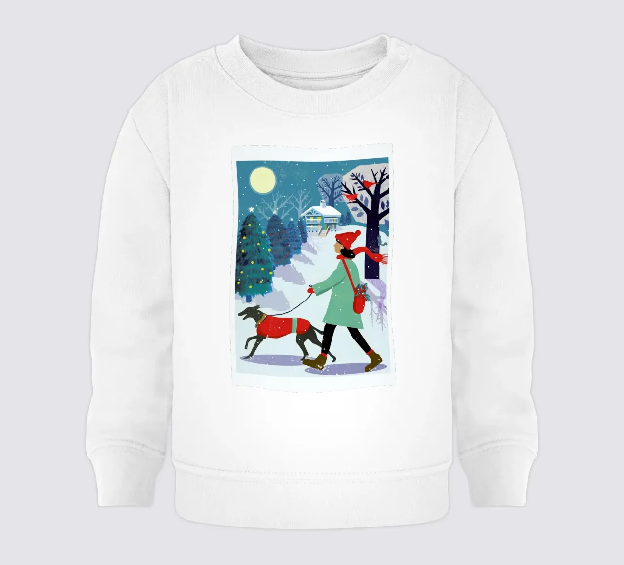 Whippet Walk Baby Sweatshirt von Rocket68