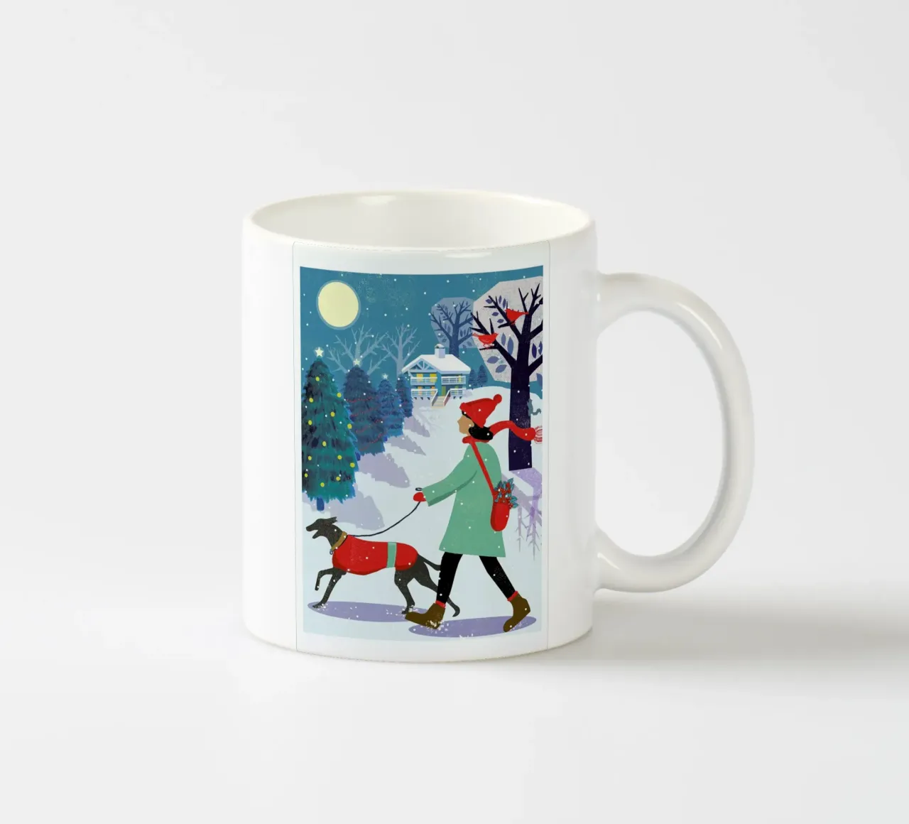Whippet Walk Keramik Tasse von Rocket68