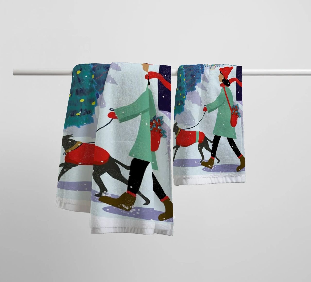 Whippet Walk serviette de bain de Rocket68