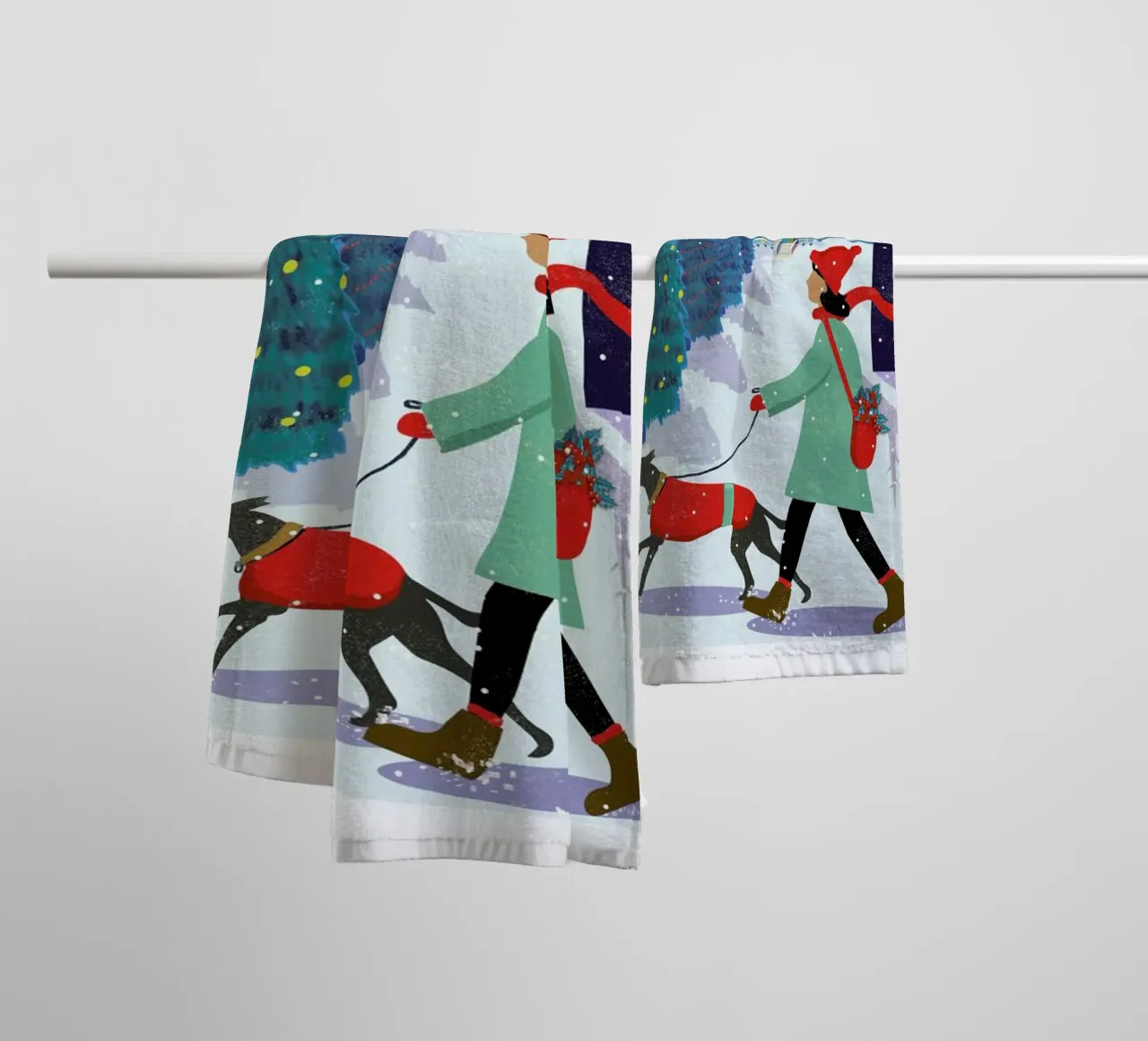 Whippet Walk Handtuch von Rocket68