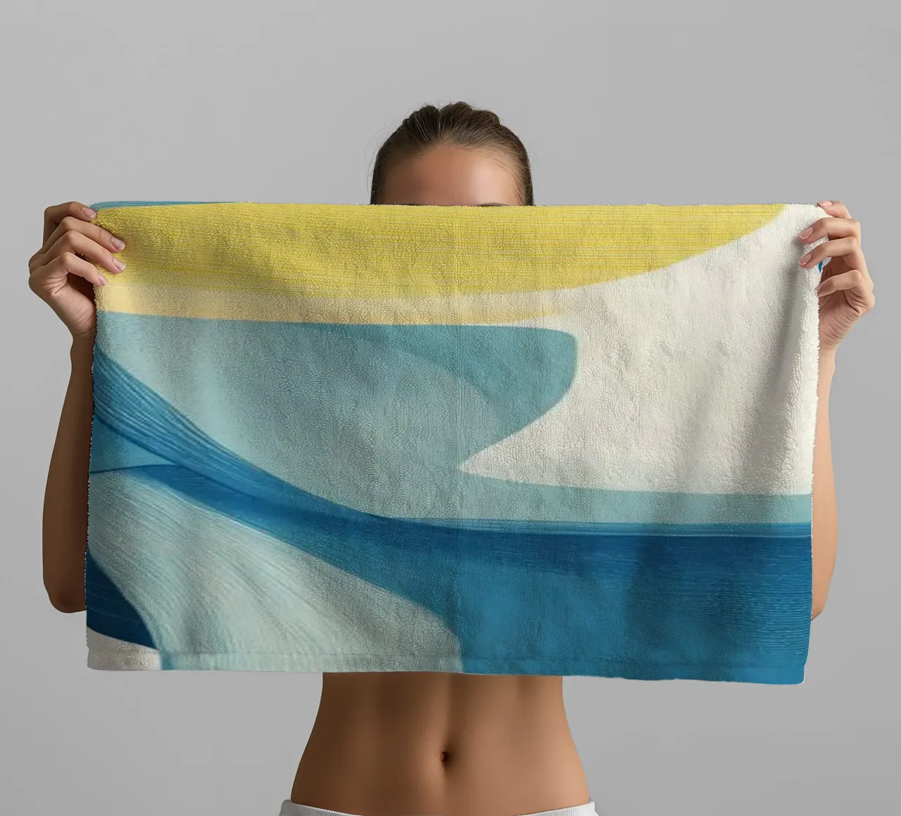 Vrouw abstract badhanddoek van Imagine