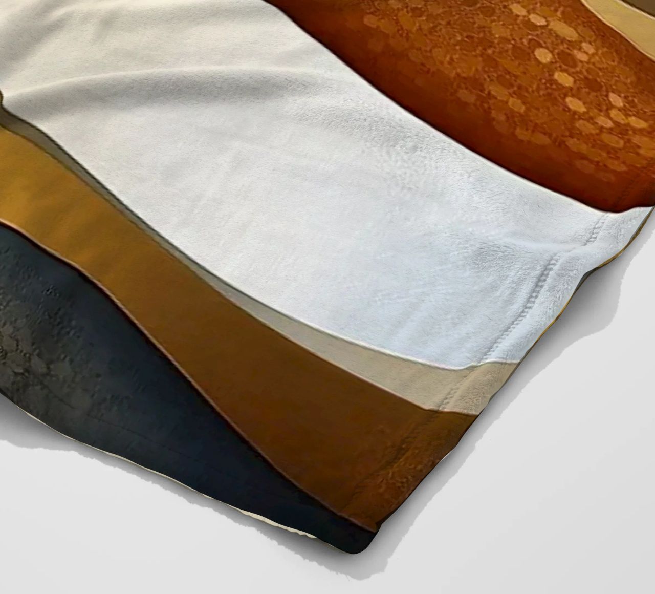 Paesaggio astratto con colori marroni coperta in pile da Imagine