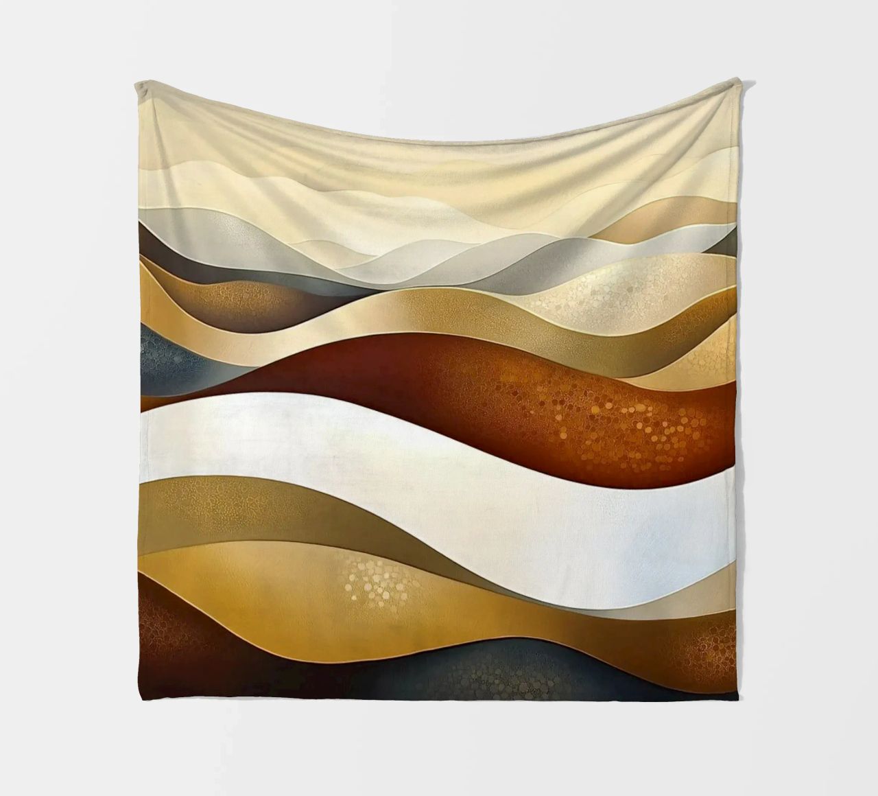 Paesaggio astratto con colori marroni coperta in pile da Imagine
