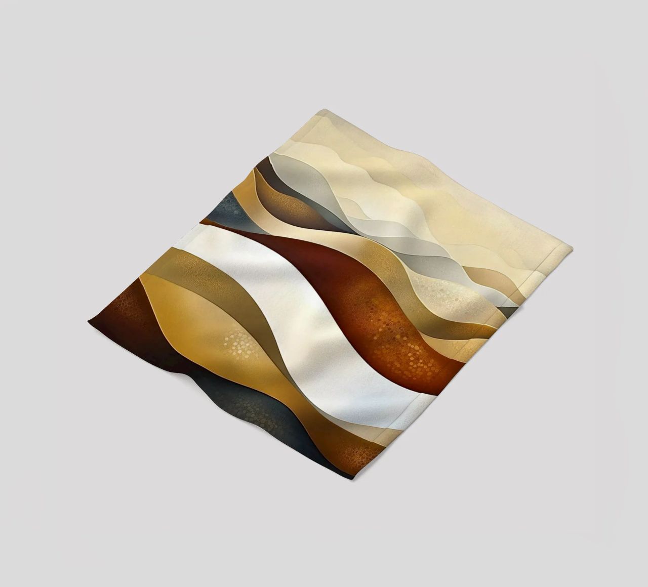 Paesaggio astratto con colori marroni coperta in pile da Imagine