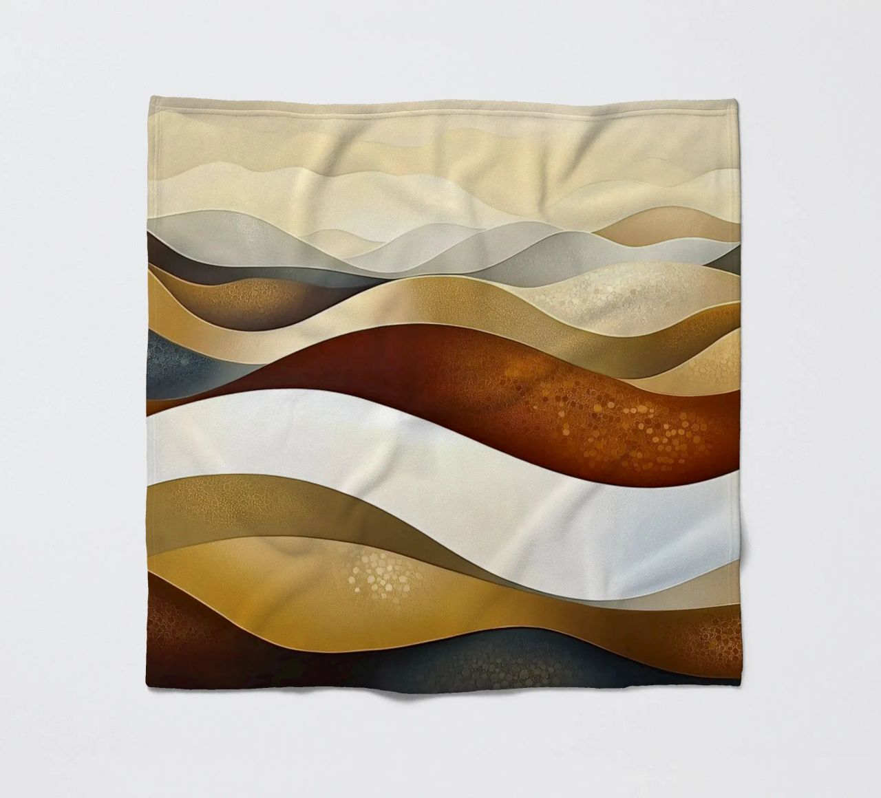 Paesaggio astratto con colori marroni coperta in pile da Imagine