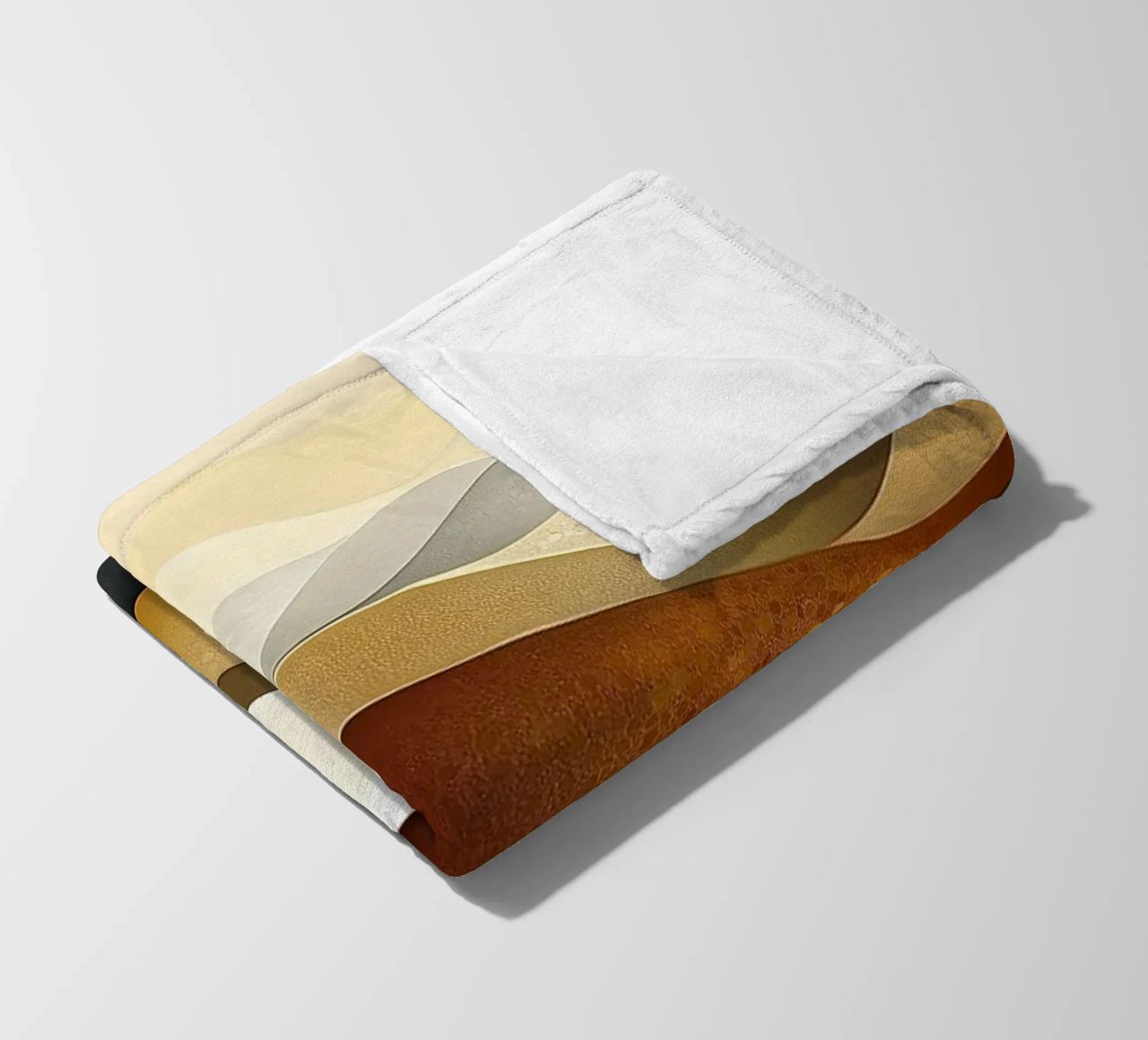 Paesaggio astratto con colori marroni coperta in pile da Imagine