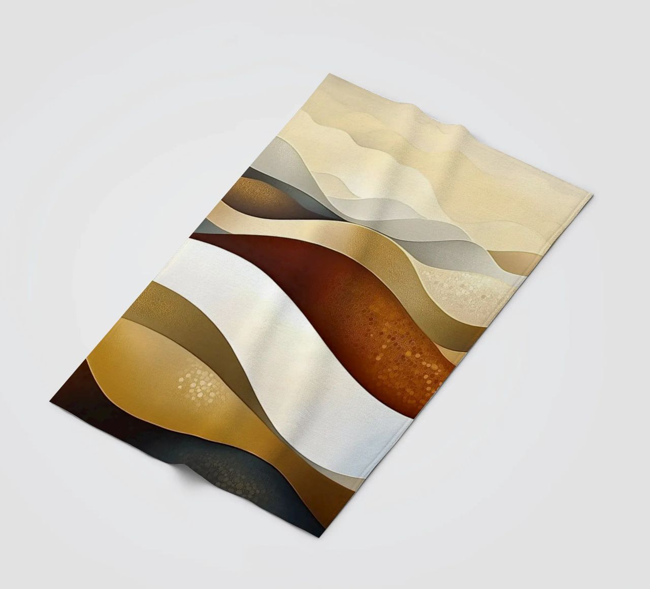 Paesaggio astratto con colori marroni coperta in pile da Imagine