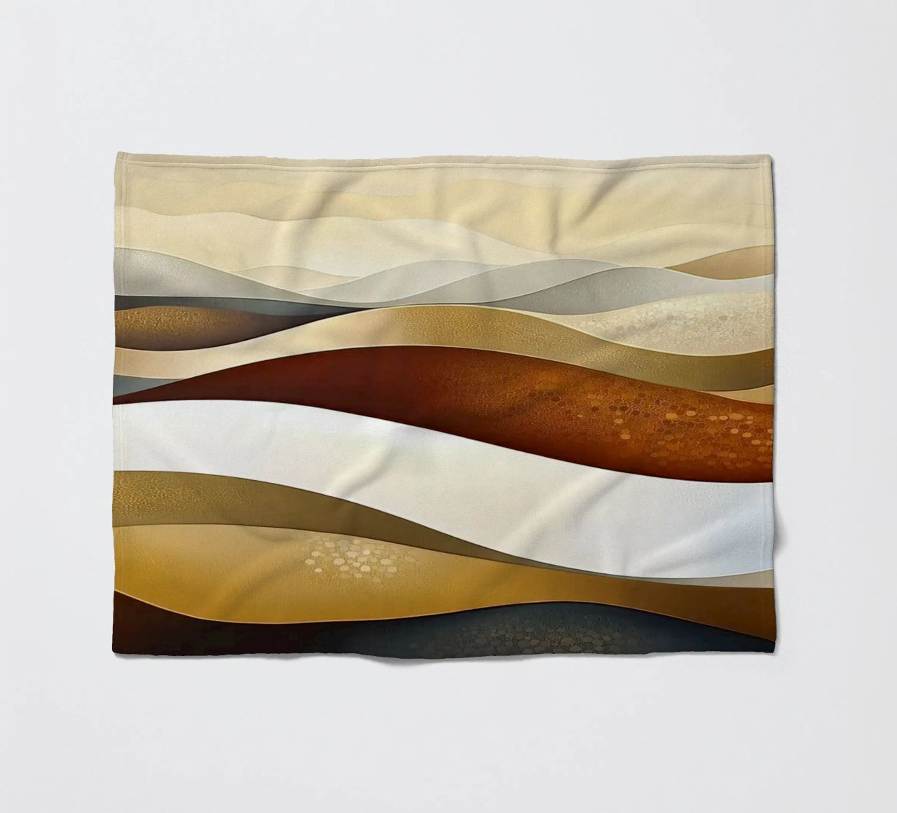 Paesaggio astratto con colori marroni coperta in pile da Imagine