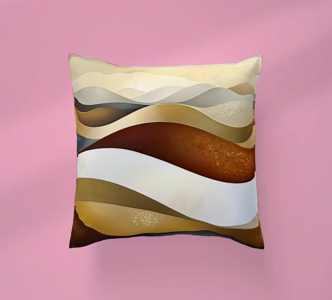Paesaggio astratto con colori marroni cuscino da Imagine