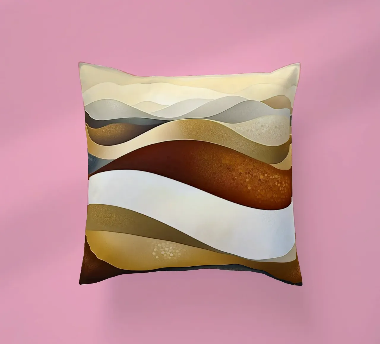 Paesaggio astratto con colori marroni cuscino da Imagine