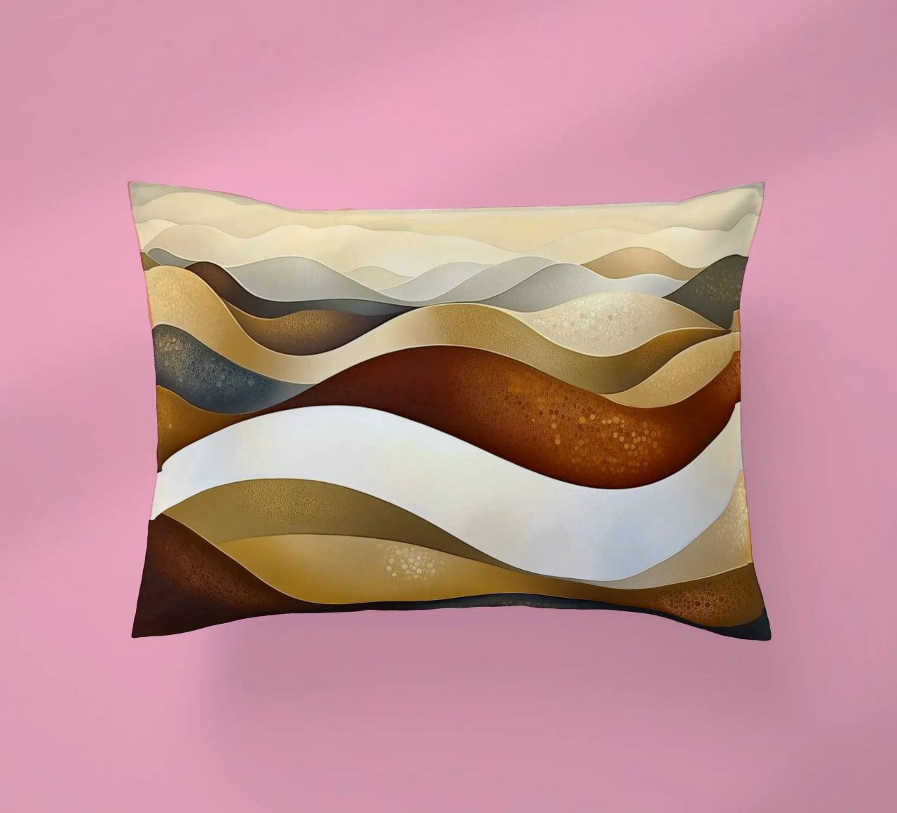 Paesaggio astratto con colori marroni cuscino da Imagine