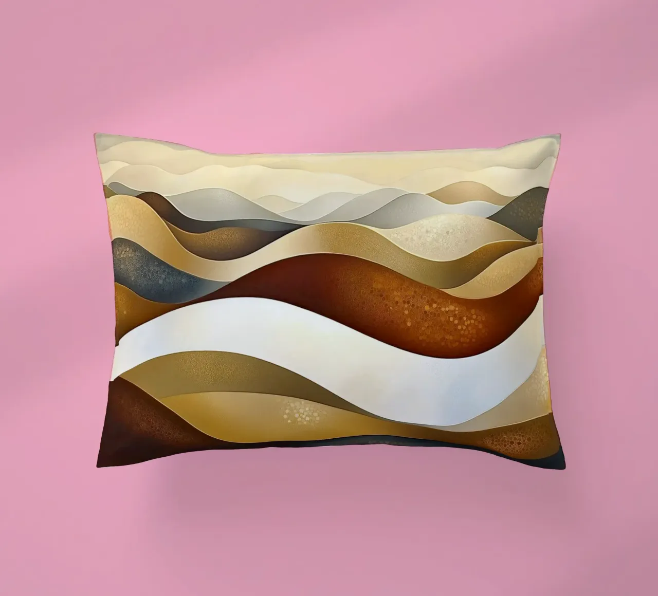 Paesaggio astratto con colori marroni cuscino da Imagine