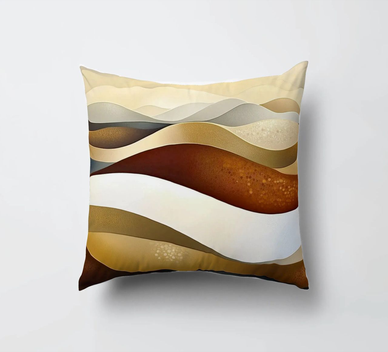 Paesaggio astratto con colori marroni cuscino da Imagine