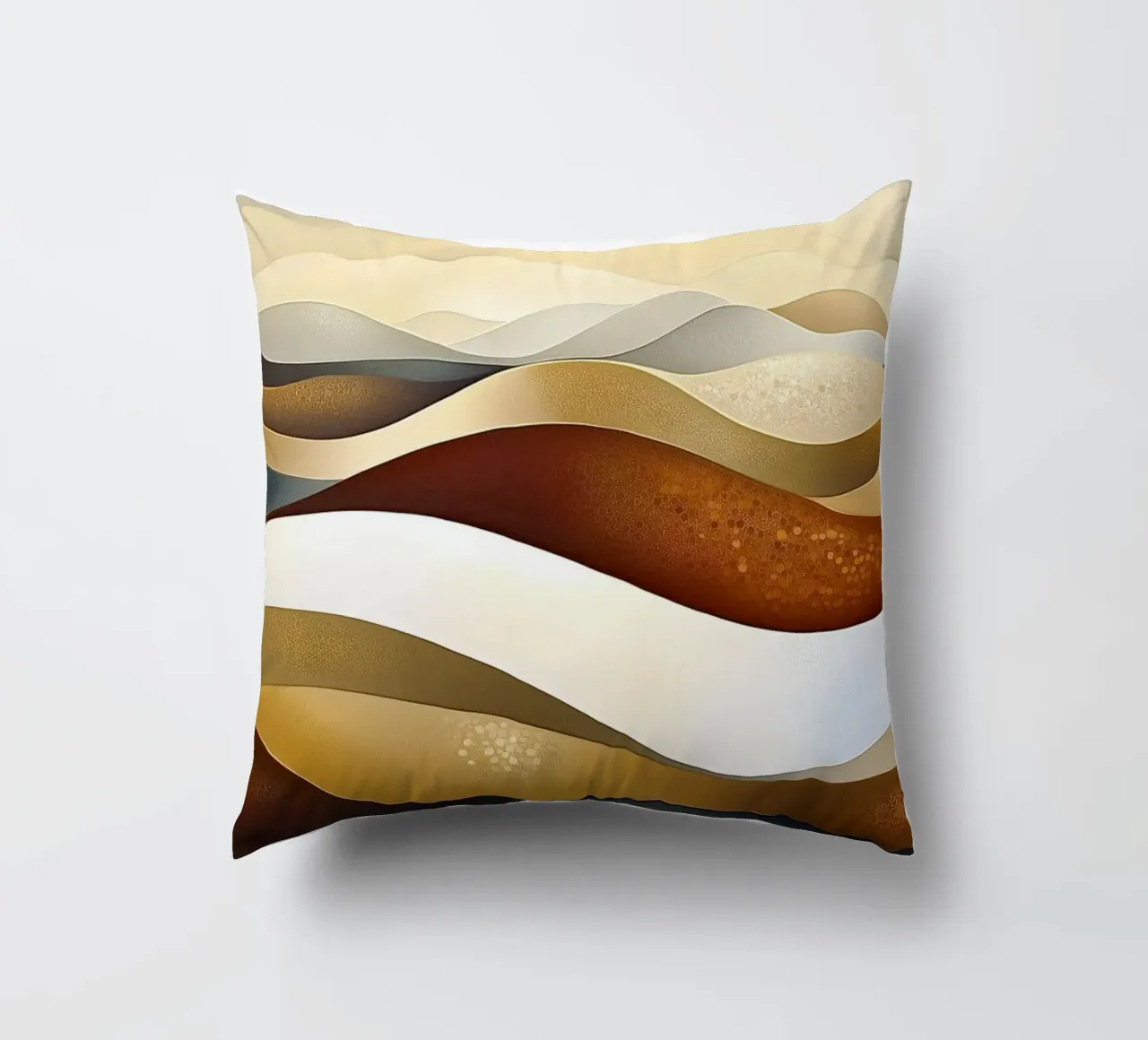 Paesaggio astratto con colori marroni cuscino da Imagine